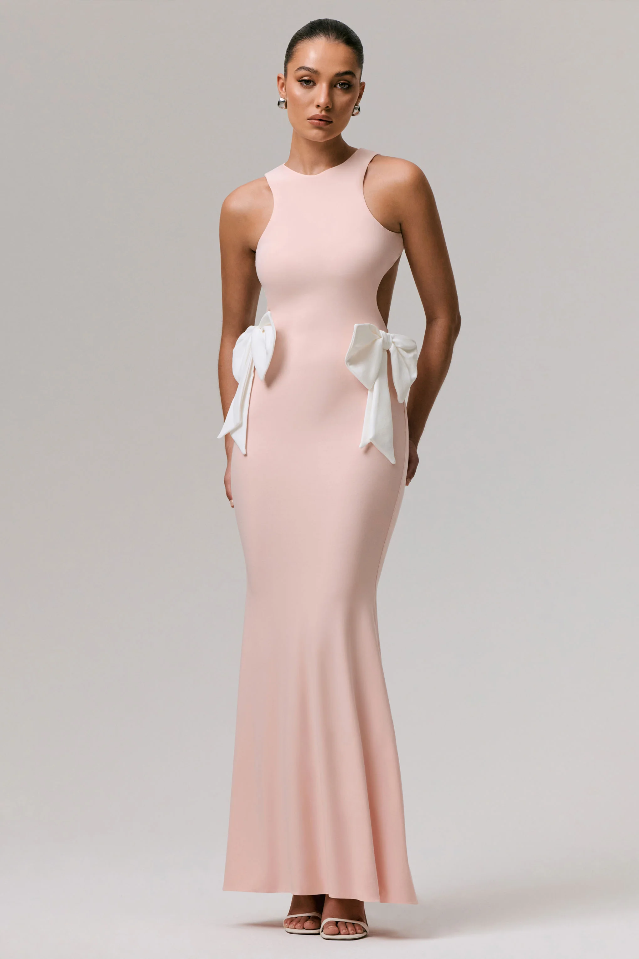 By Your Side | Pink Cut-Out Maxi Dress With Bows