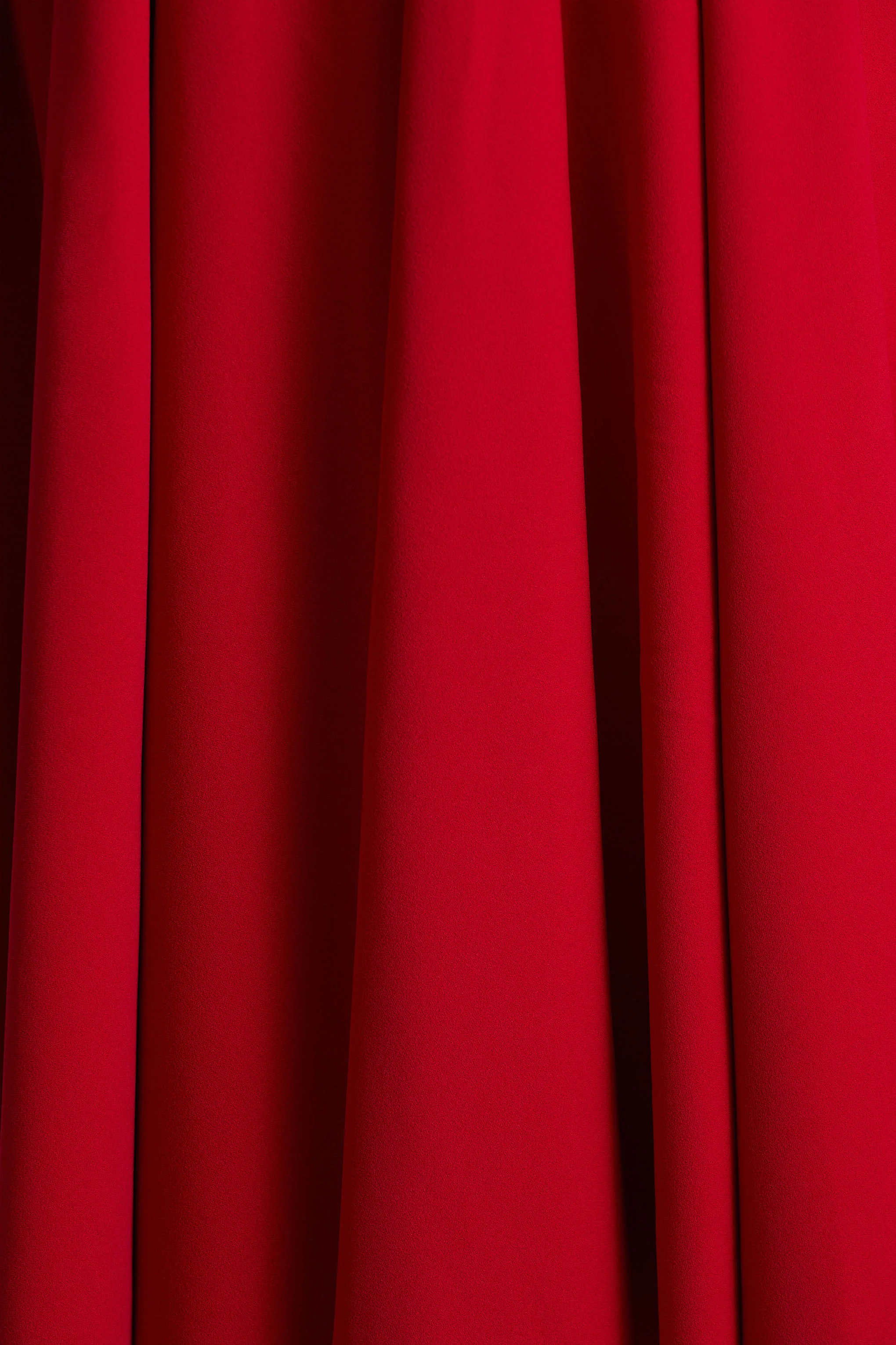 Bellamy | Red Crew-Neck Long-Sleeve Midi Dress