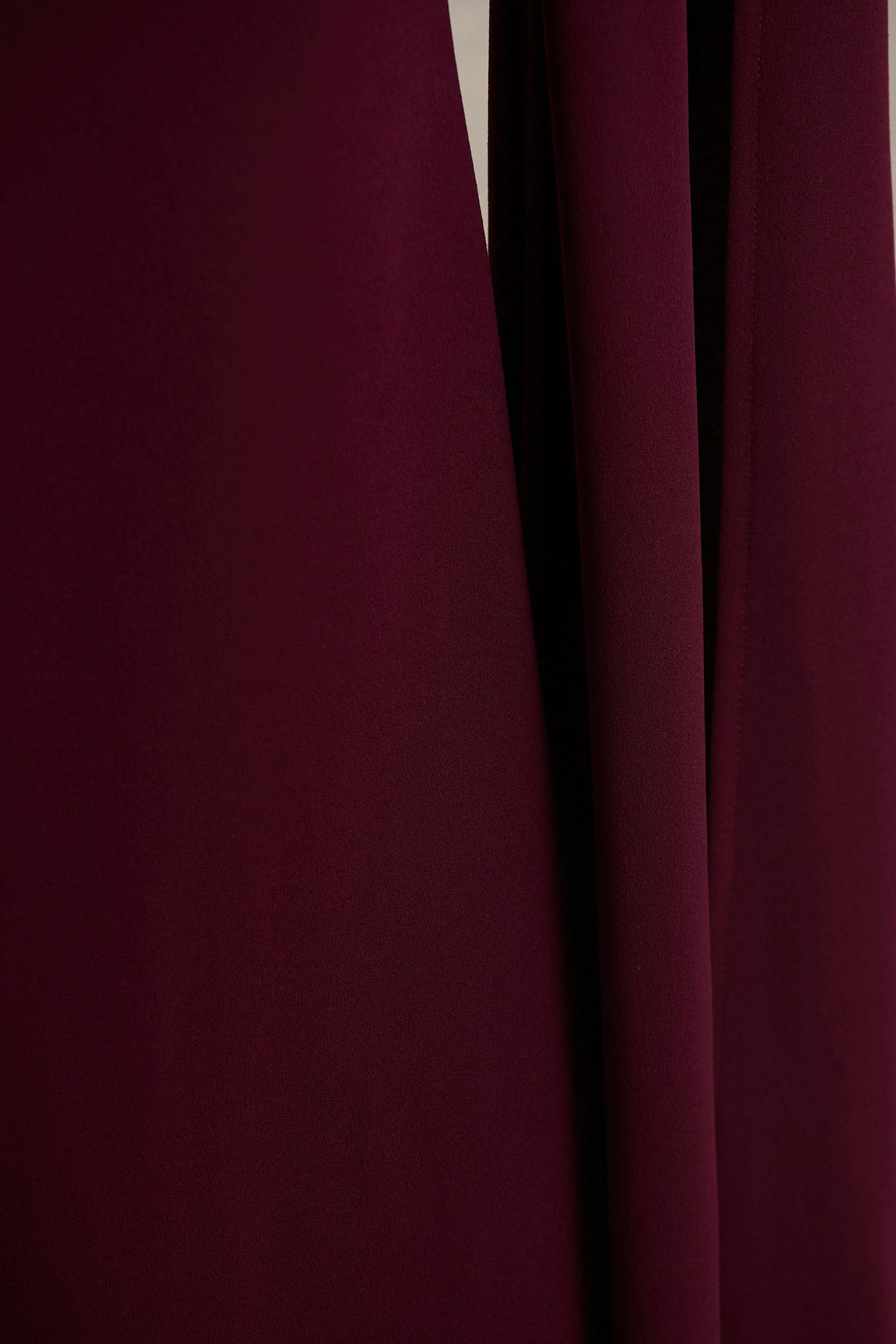 Esme | Burgundy Square-Neck Maxi Dress With Cape Sleeves