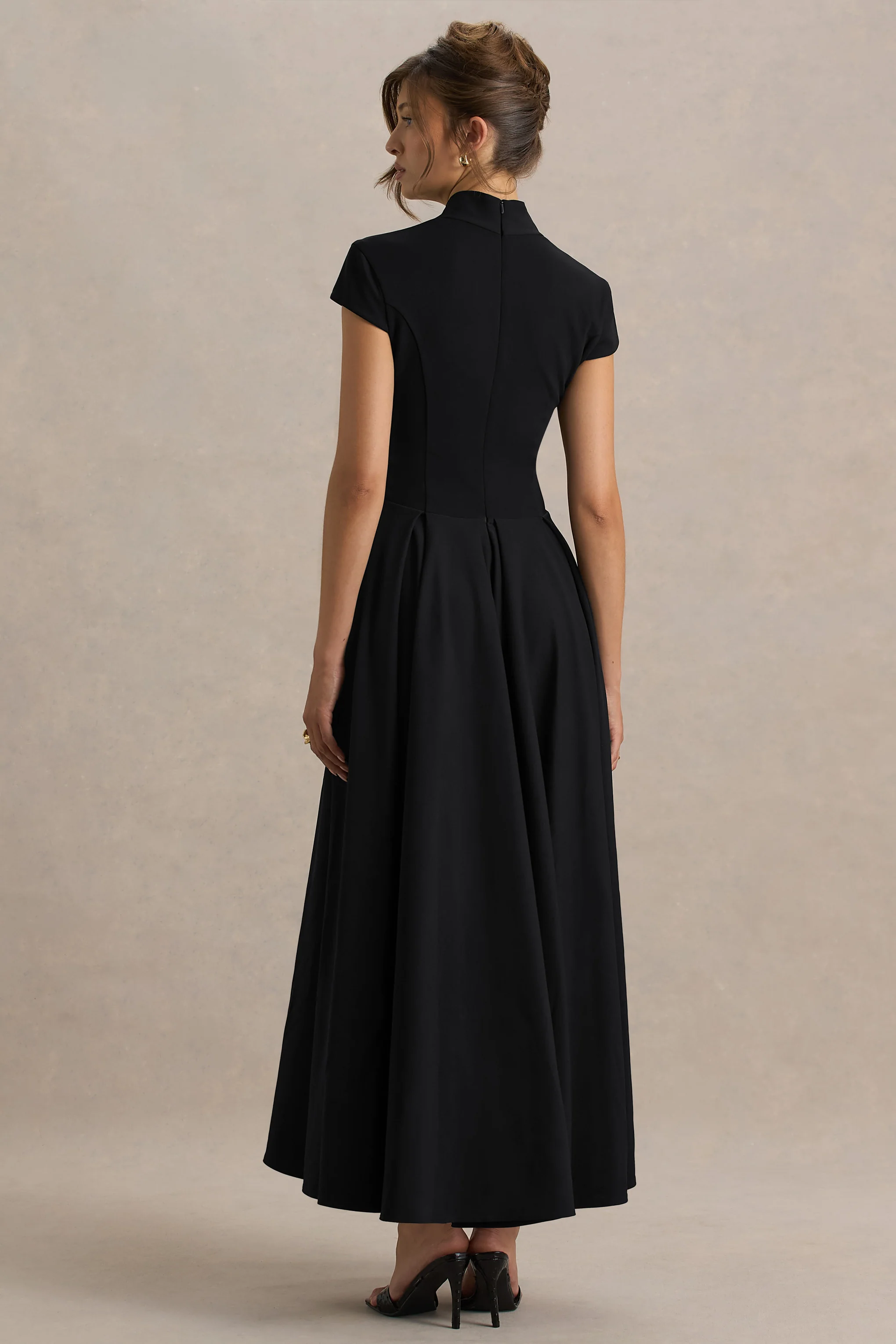 Scarlett | Black Square-Neck Maxi Dress