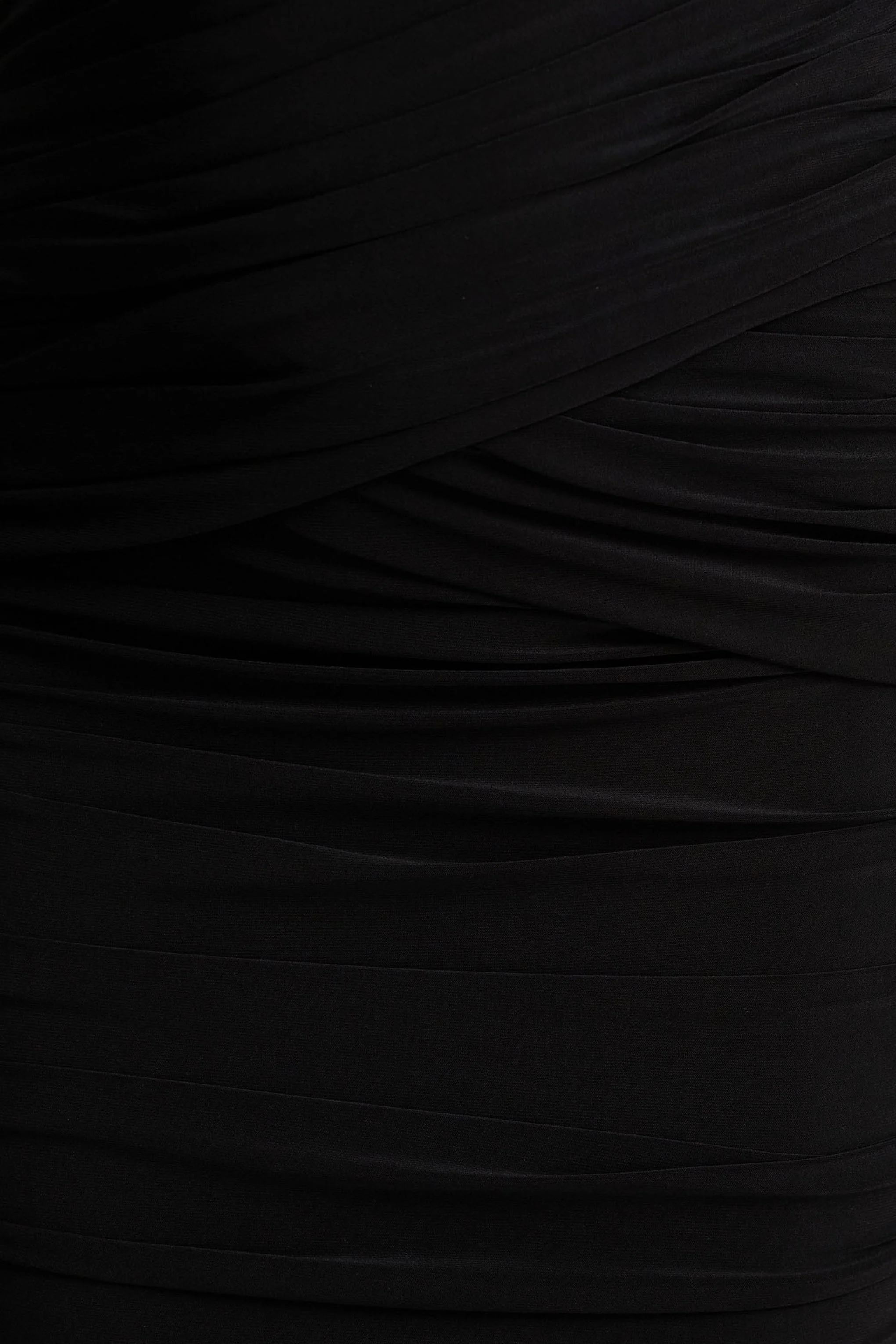 Kendall | Black V-Neck Wrapped Maxi Dress With Chest Cut-Out