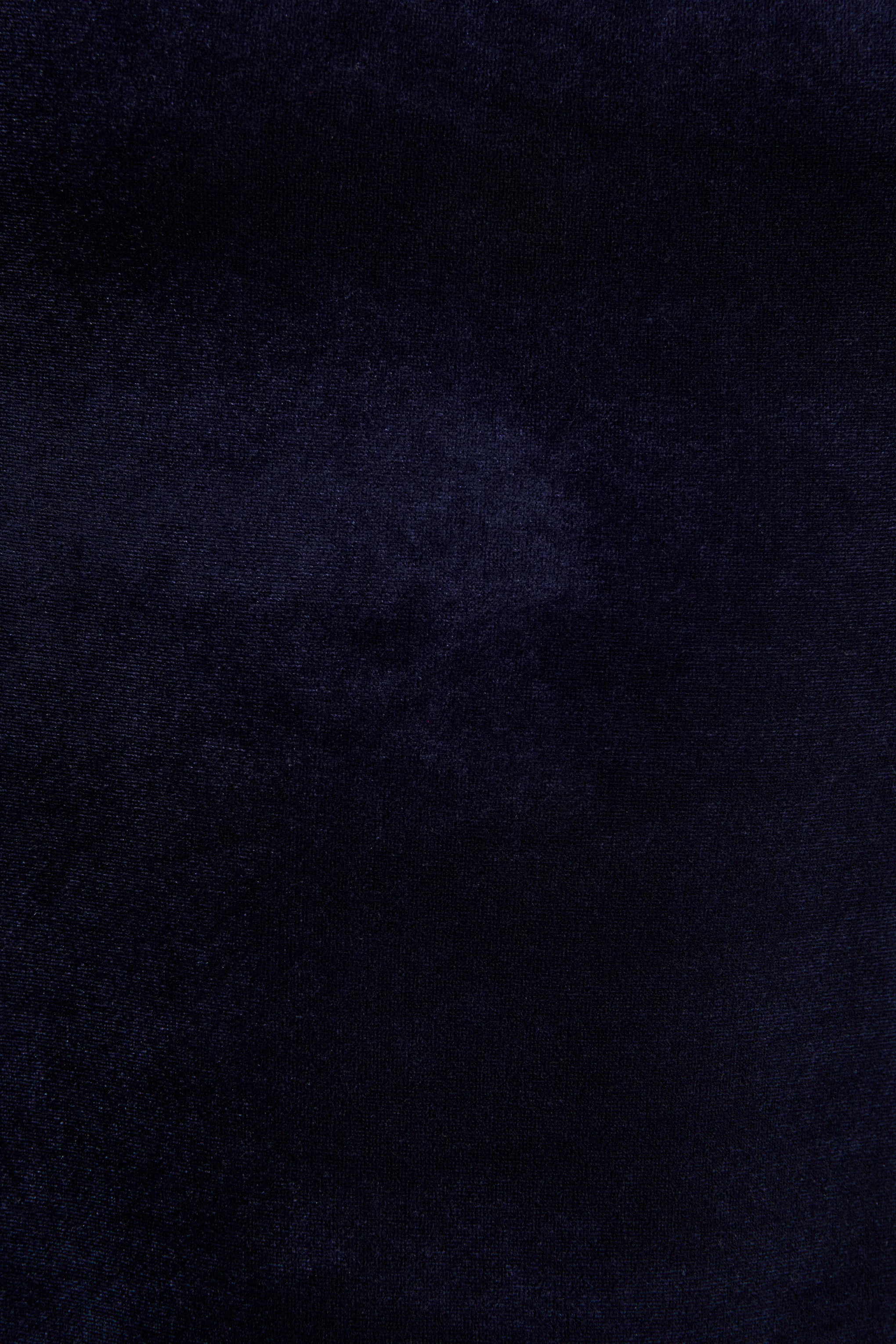 Emberlyn | Navy Velvet Scoop-Neck Fishtail Midi Dress