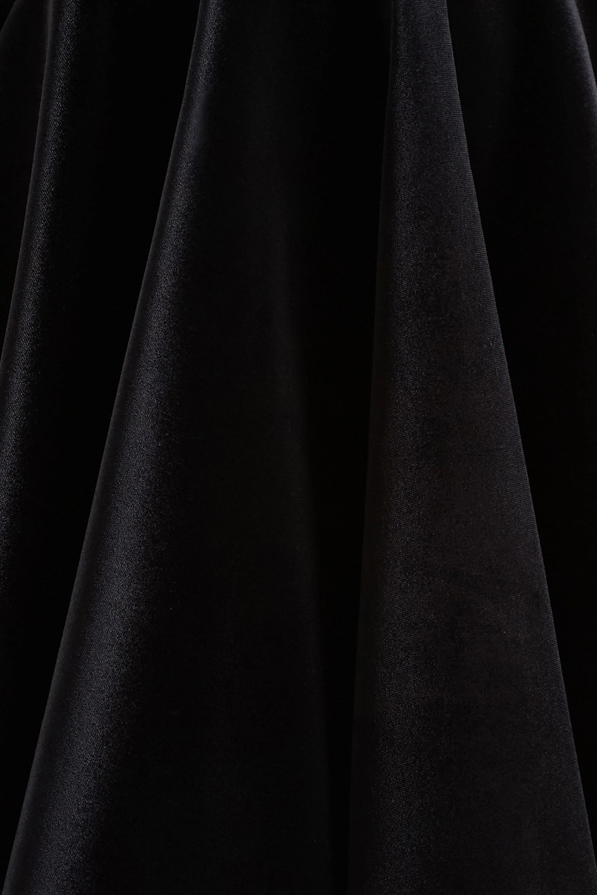 Priya | Black Velvet Mini Dress With Puff Sleeves