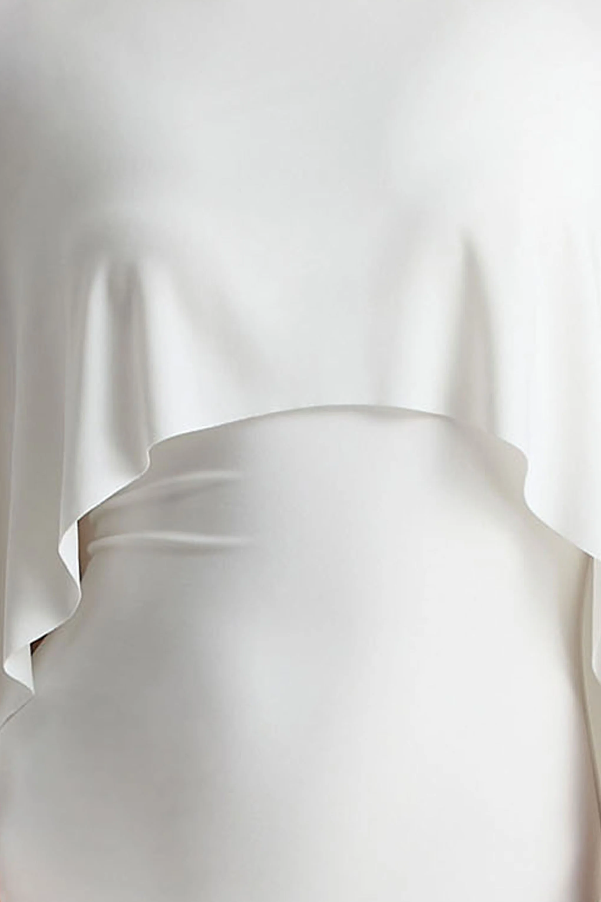 Padma | White Draped Maxi Dress With Cape Sleeves