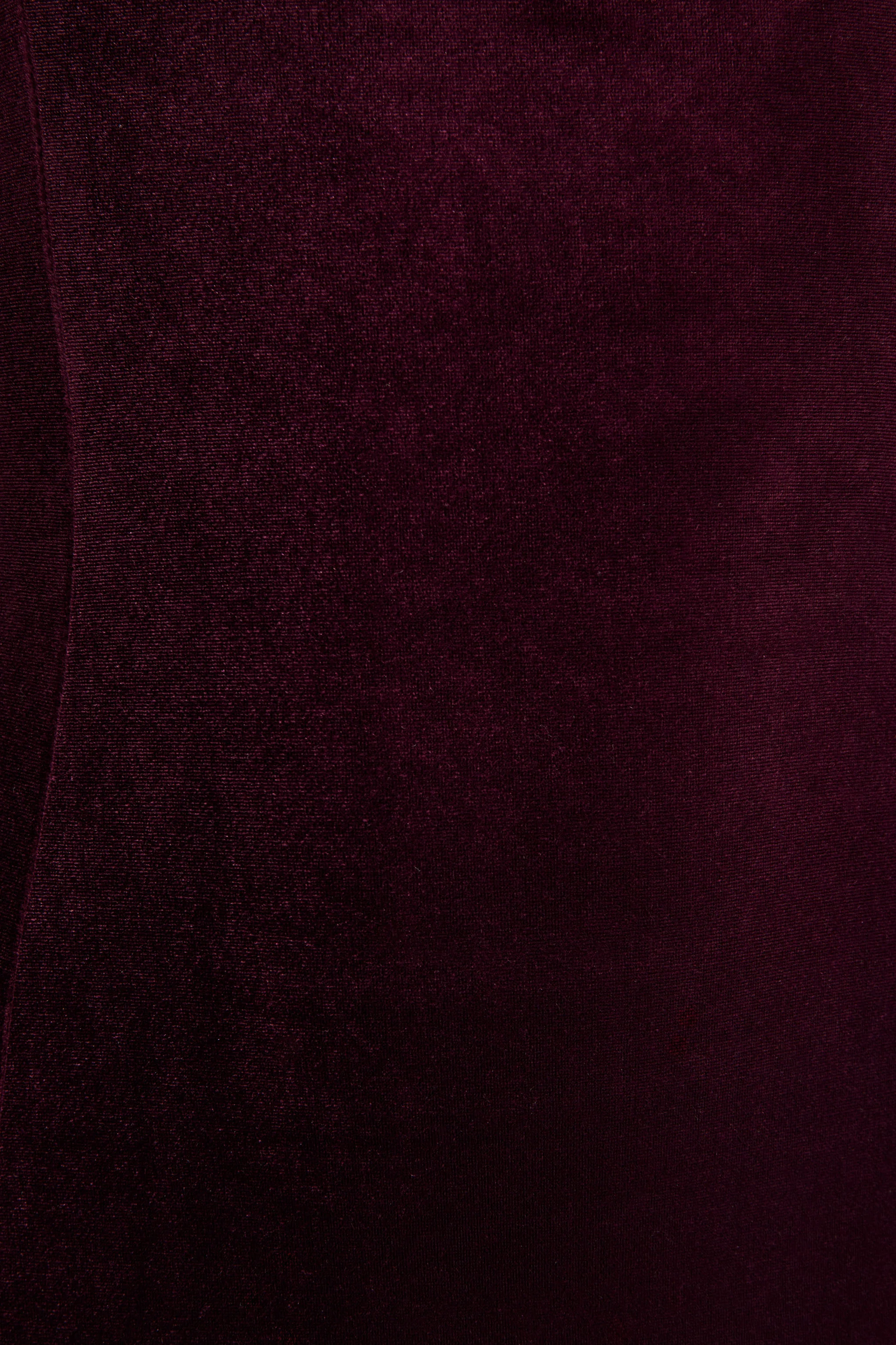 Emberlyn | Burgundy Velvet Scoop-Neck Fishtail Midi Dress