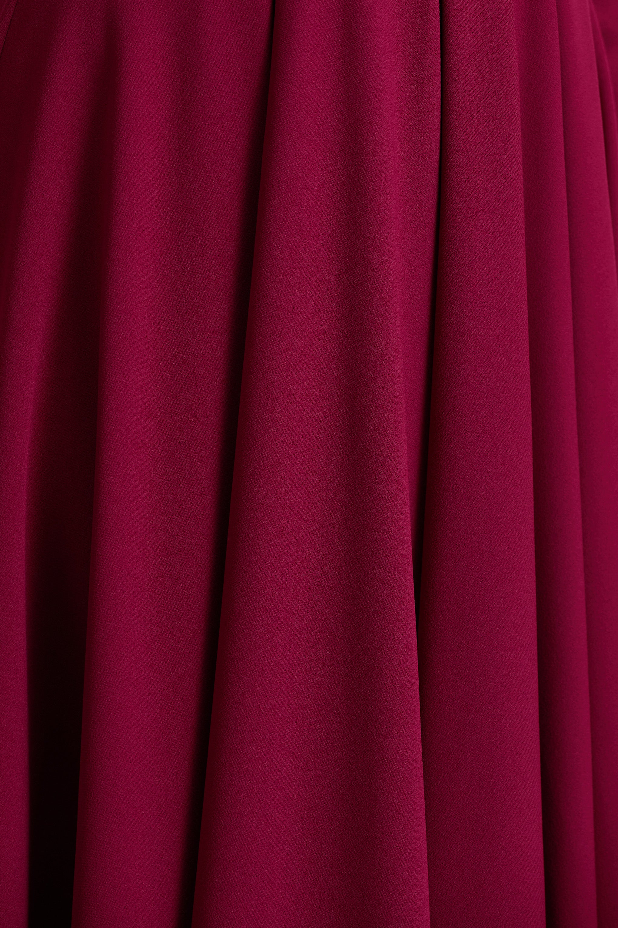 Alison | Burgundy Square-Neck A-Line Midi Dress