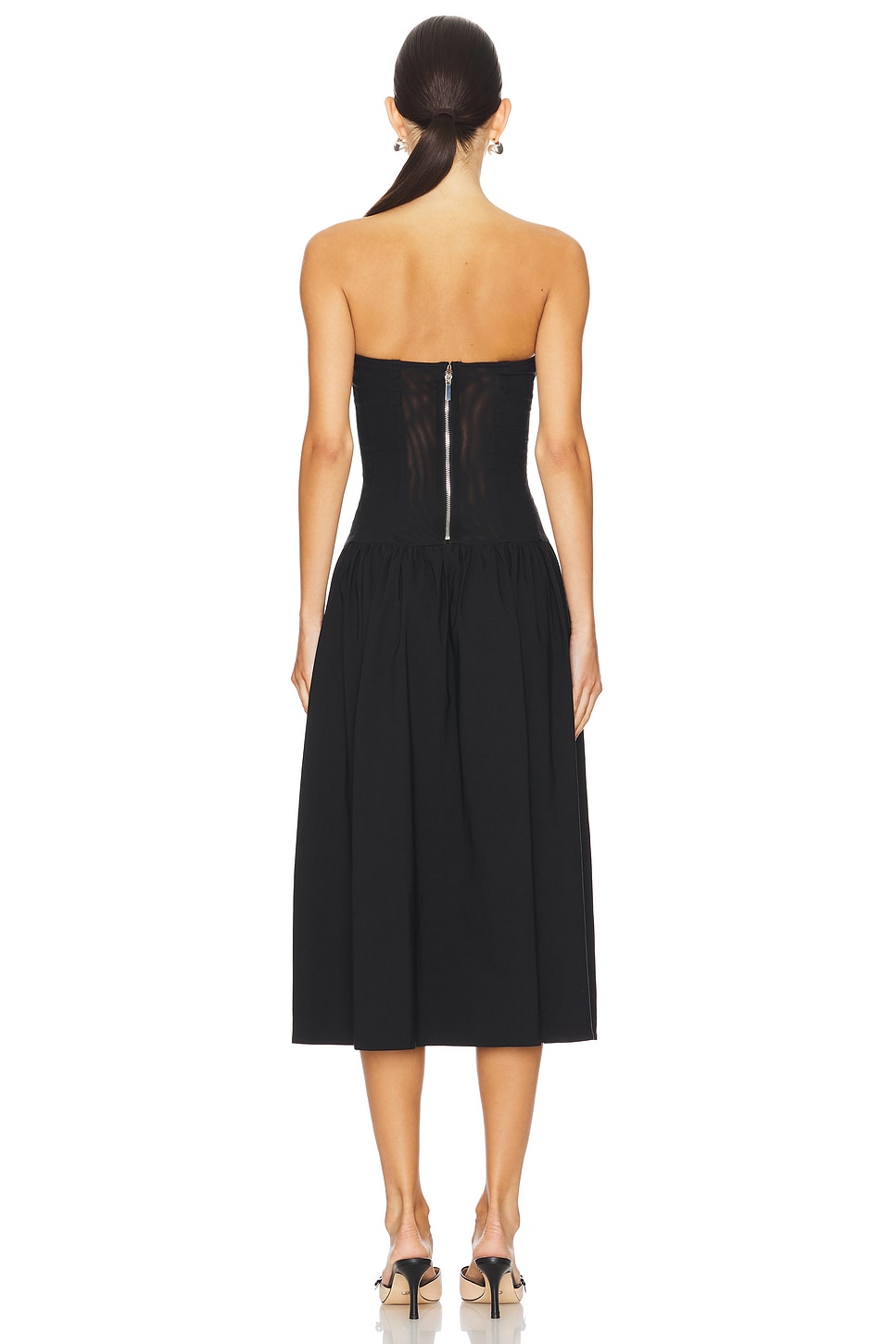 Strapless Corset Midi Dress