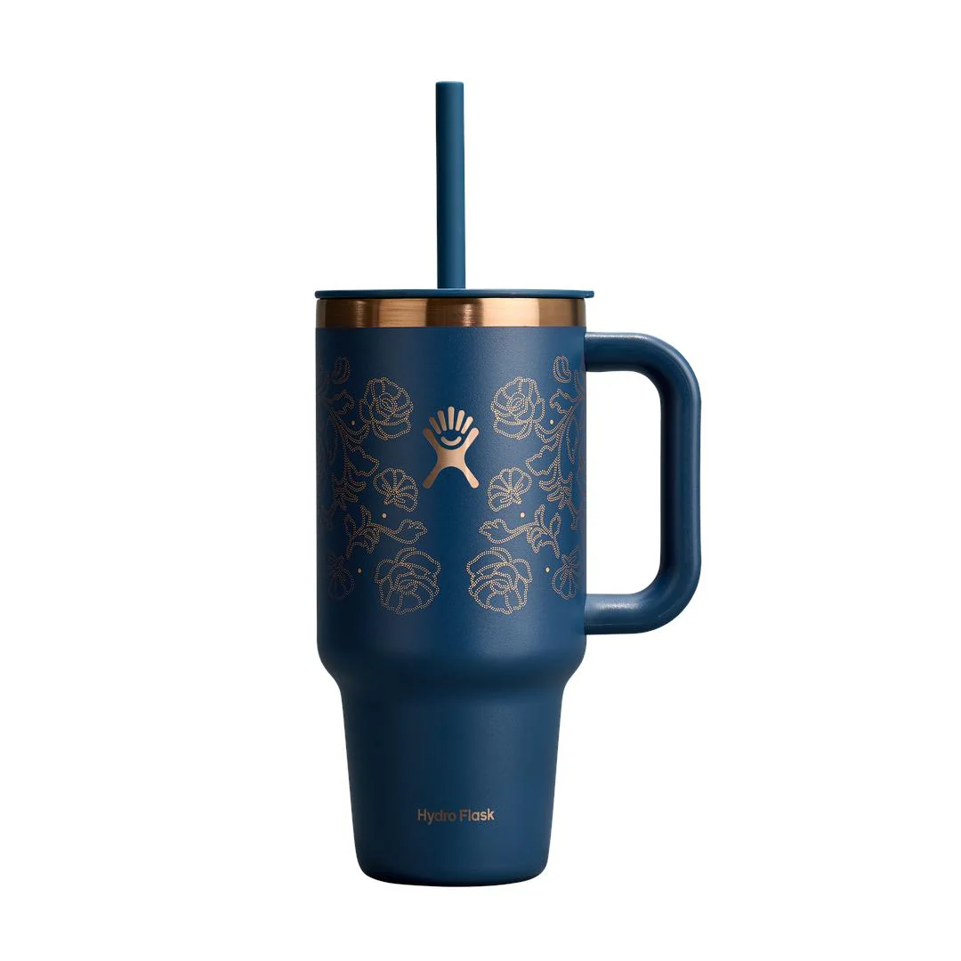 32OZ Travel Tumbler Western-Dark Blue