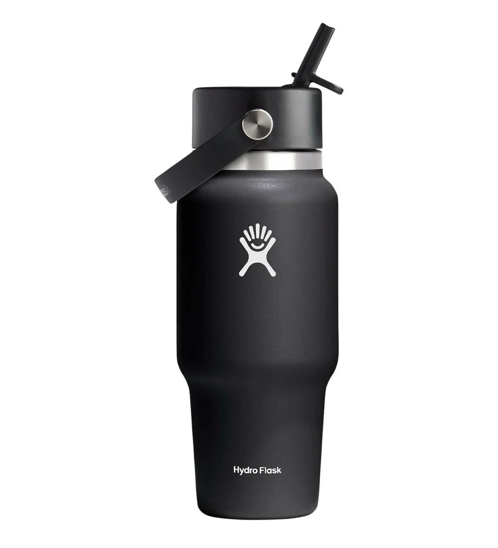 Wide Flex Straw Travel Bottle 24Oz - White