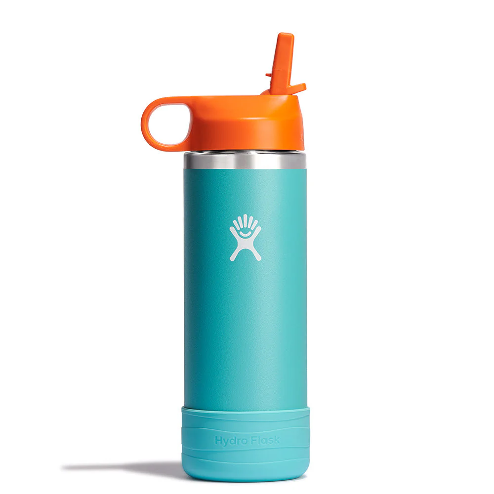 Hydroflask - 18 Oz Kids Wide Mouth w/ Straw Cap - SeaSpray