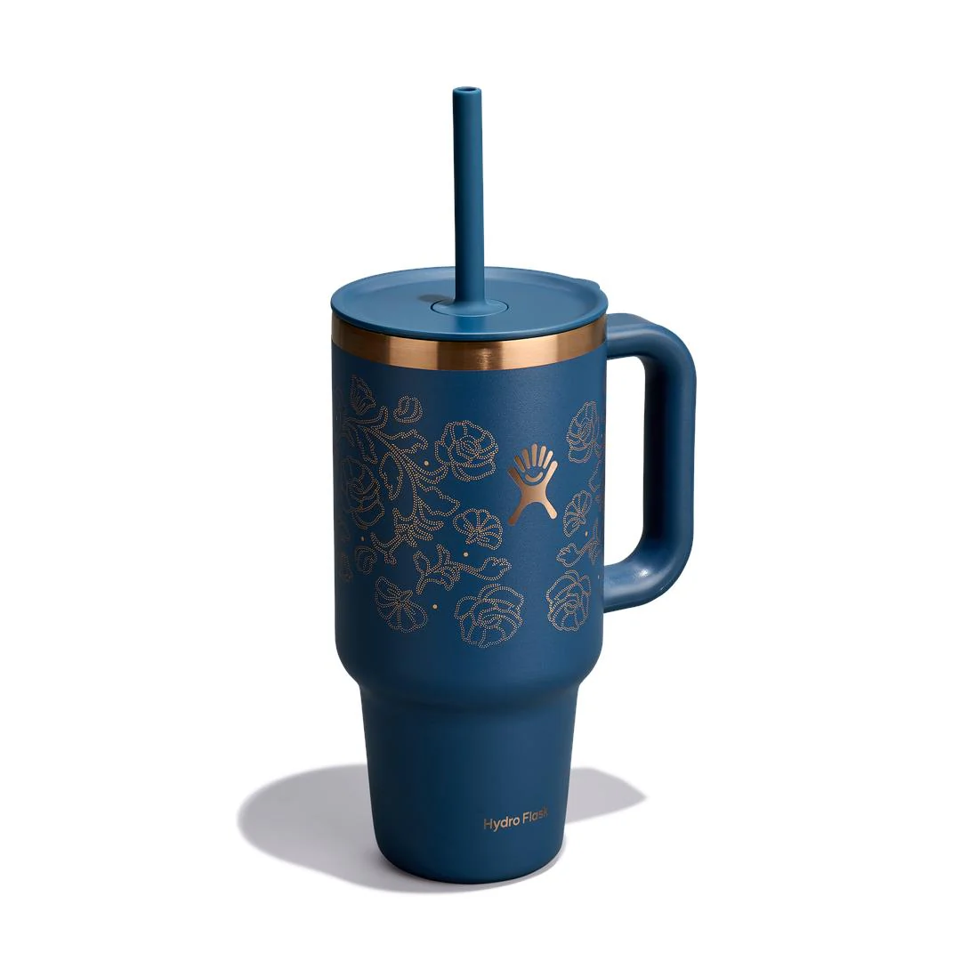 32OZ Travel Tumbler Western-Dark Blue