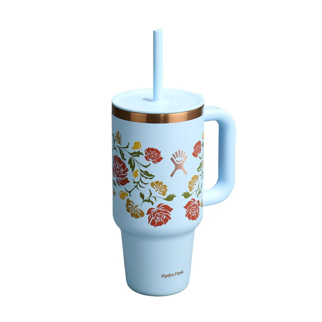 32OZ Travel Tumbler Western-Light Blue