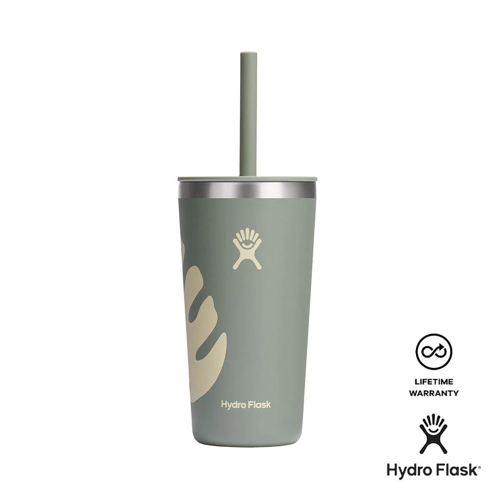 Hydro Flask 20 Oz All Around Tumbler with Straw Lid - Botanical Bliss Agave