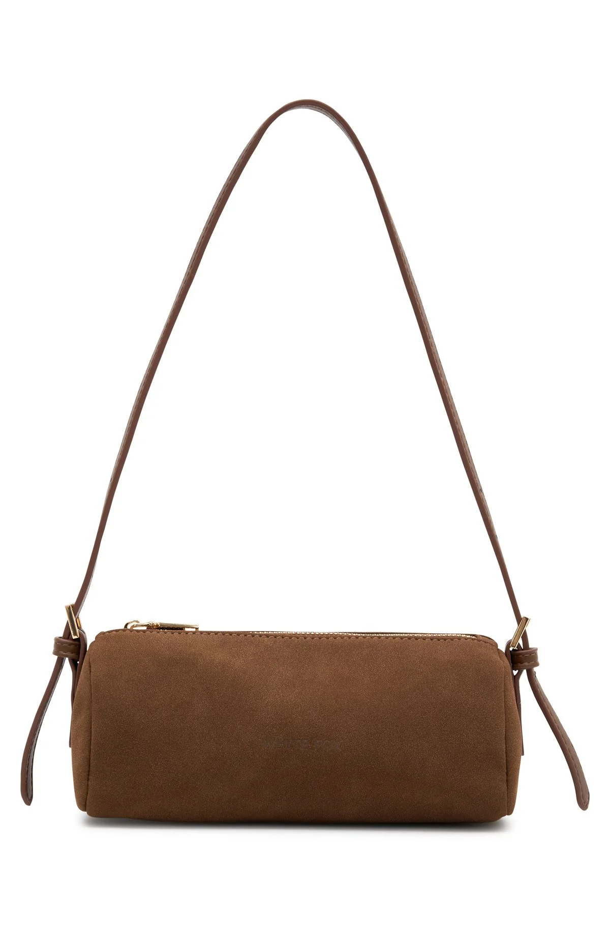 Gannon Shoulder Bag Chocolate Faux Suede