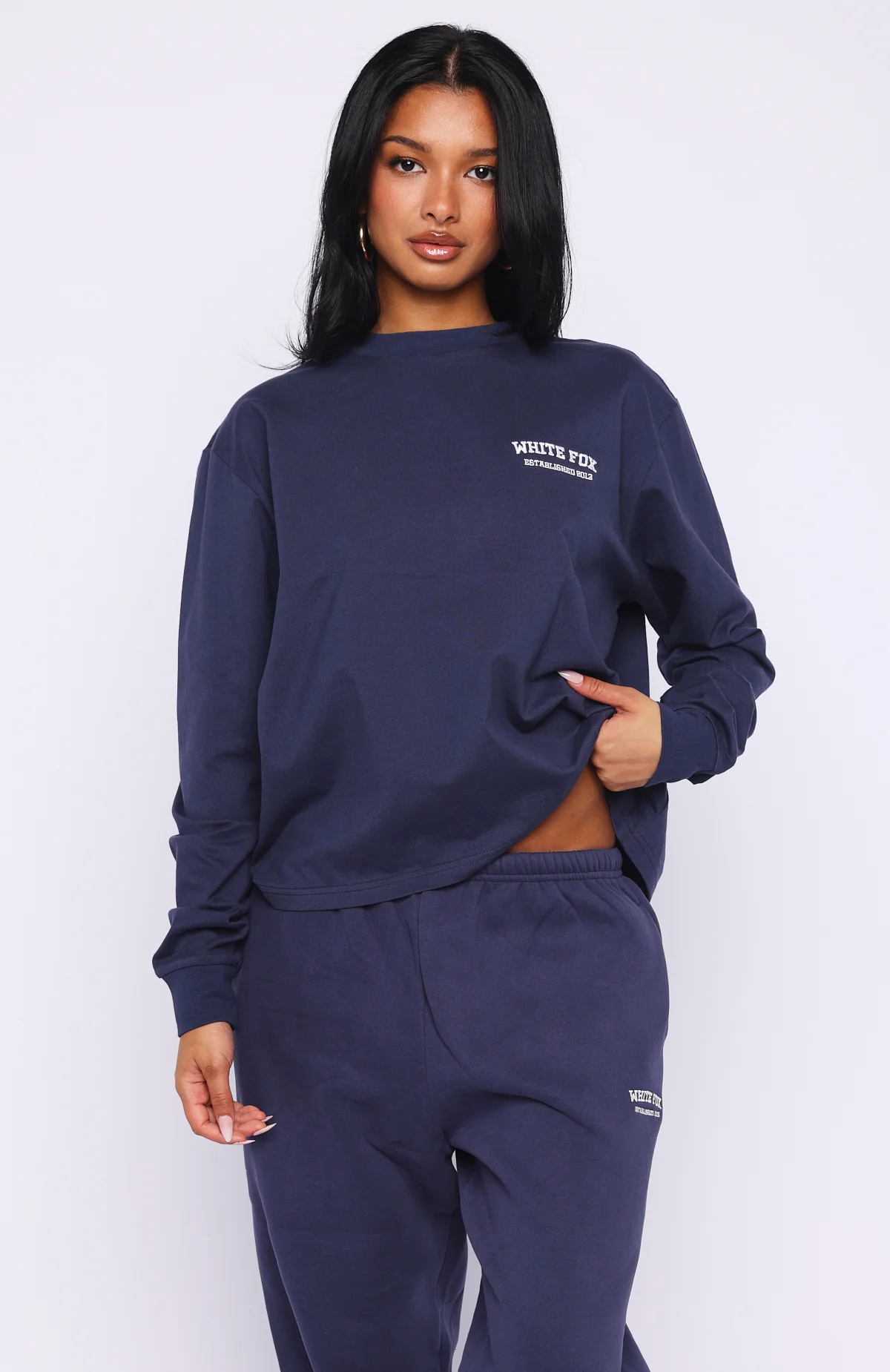 Can't Miss It Long Sleeve Tee Navy