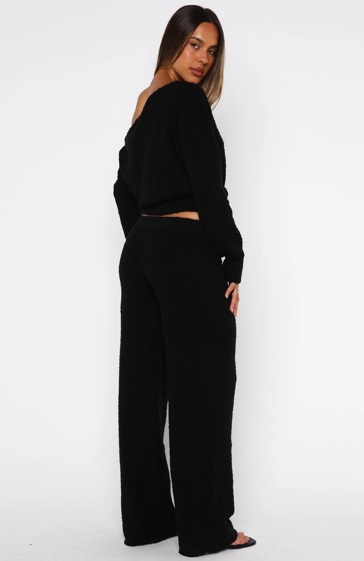 Please Be Mine Knit Pants Black