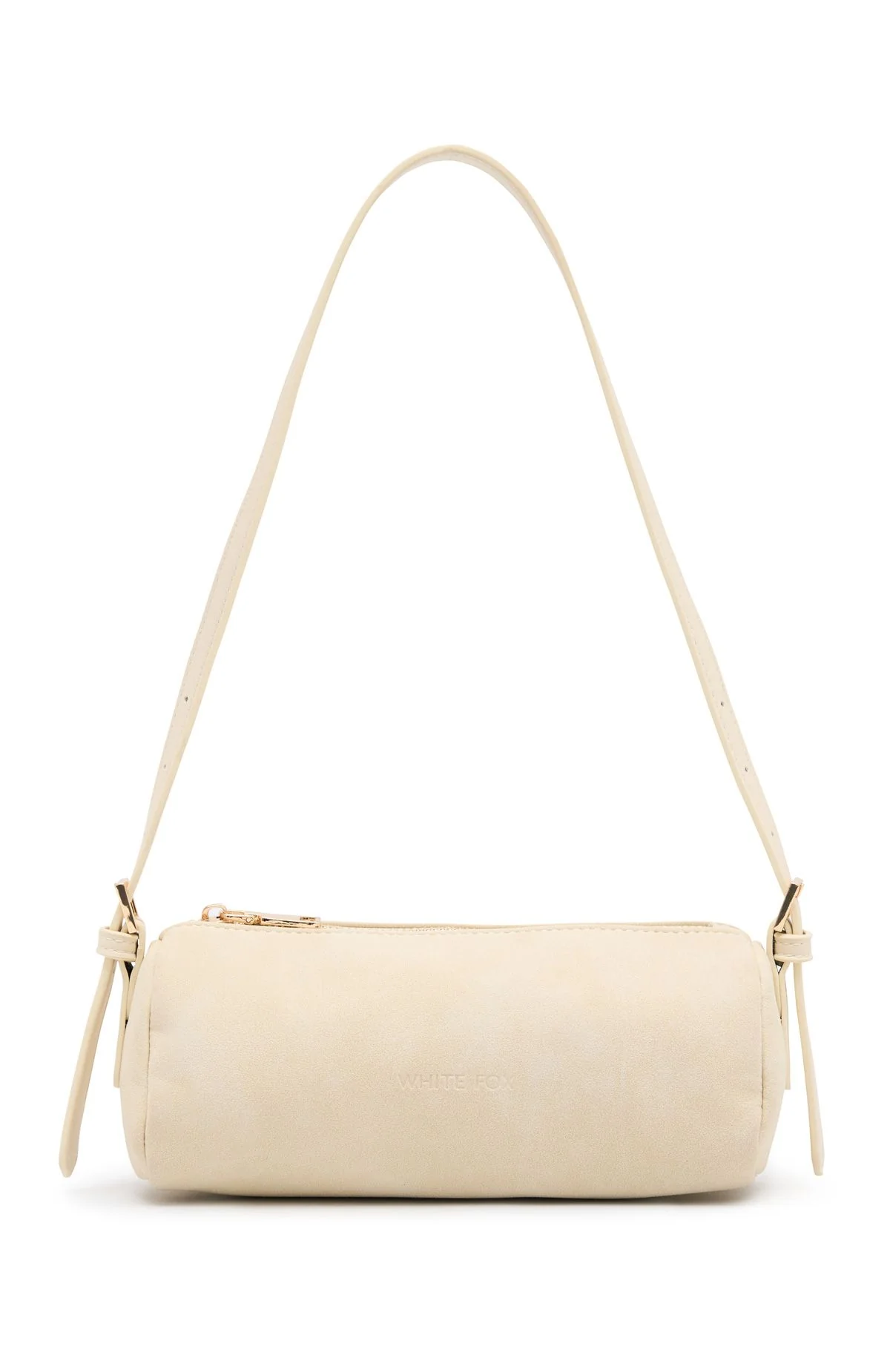 Gannon Shoulder Bag Bone Faux Suede