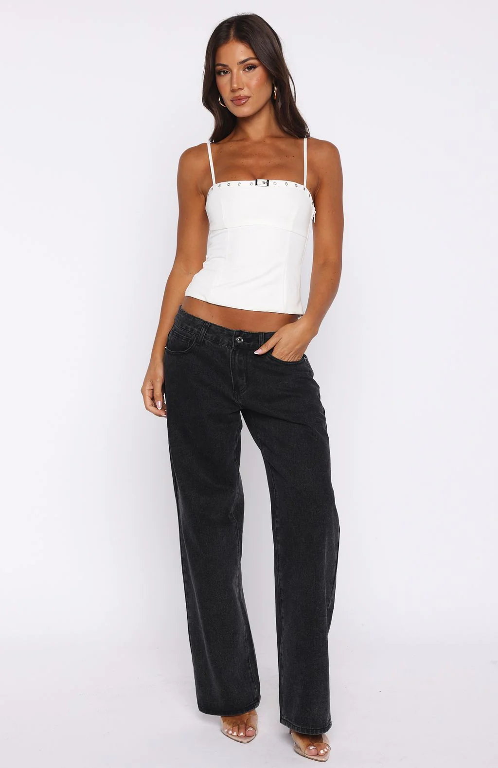 Too Rare To Care Top Off White