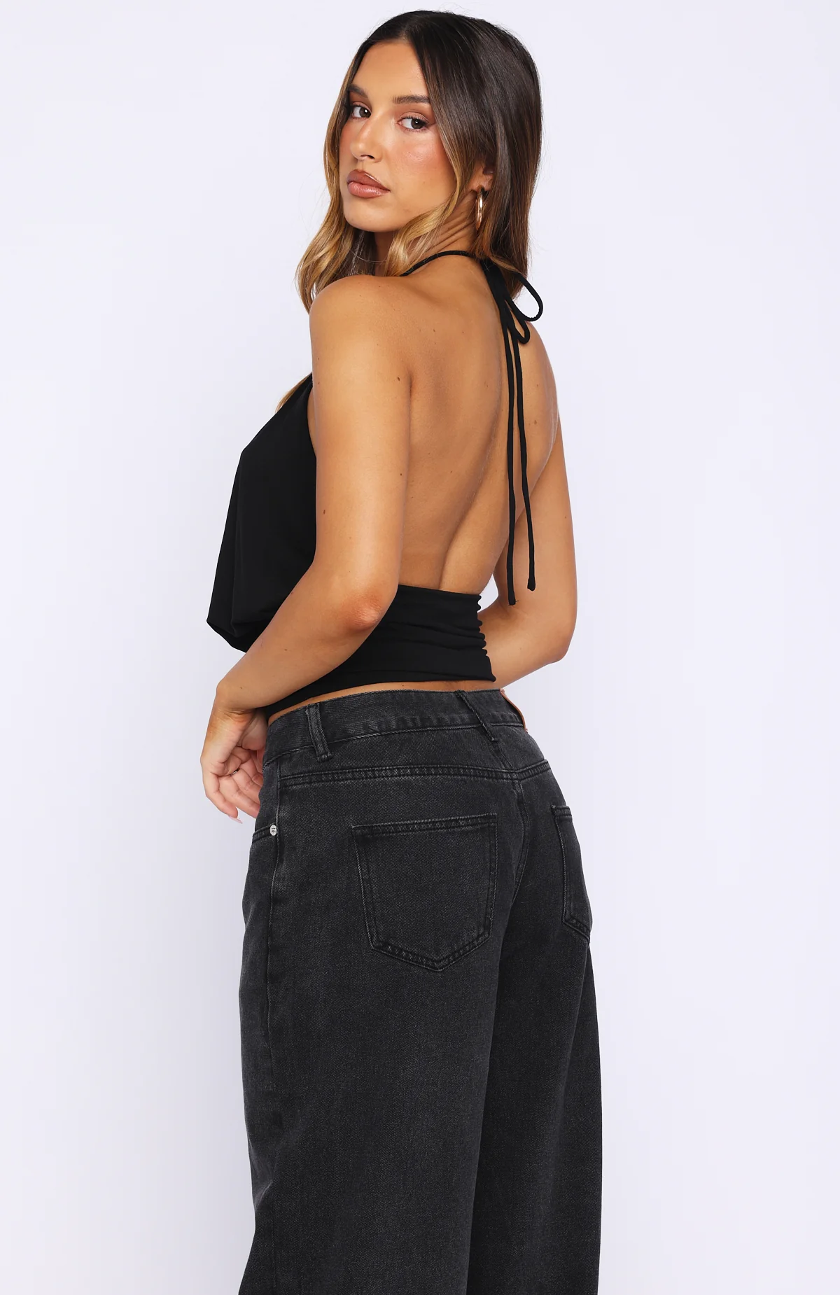 Love Everywhere Halter Top Black