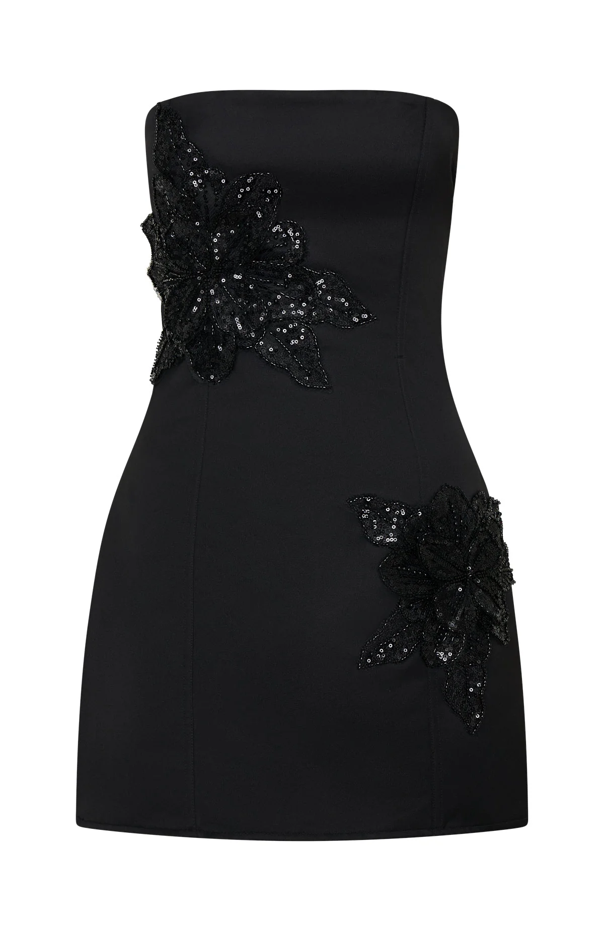 Rendezvous Strapless Mini Dress Black