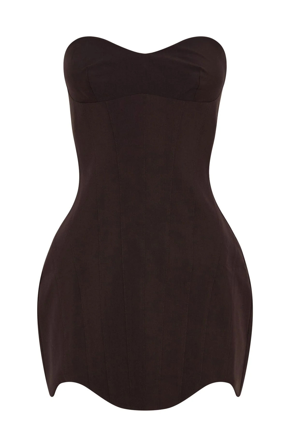 Lavender Fields Strapless Mini Dress Chocolate