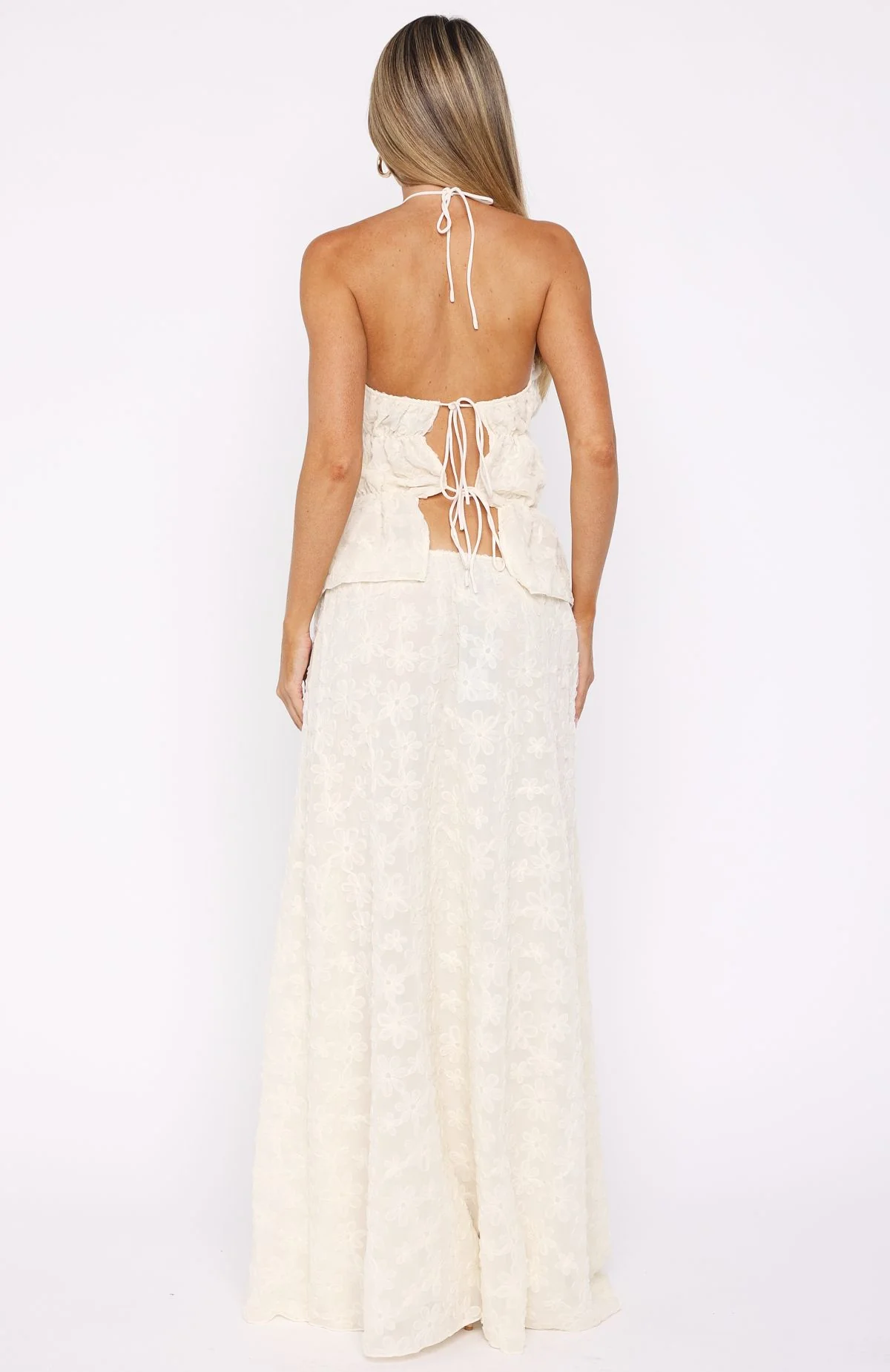 Slay Today Maxi Skirt Cream