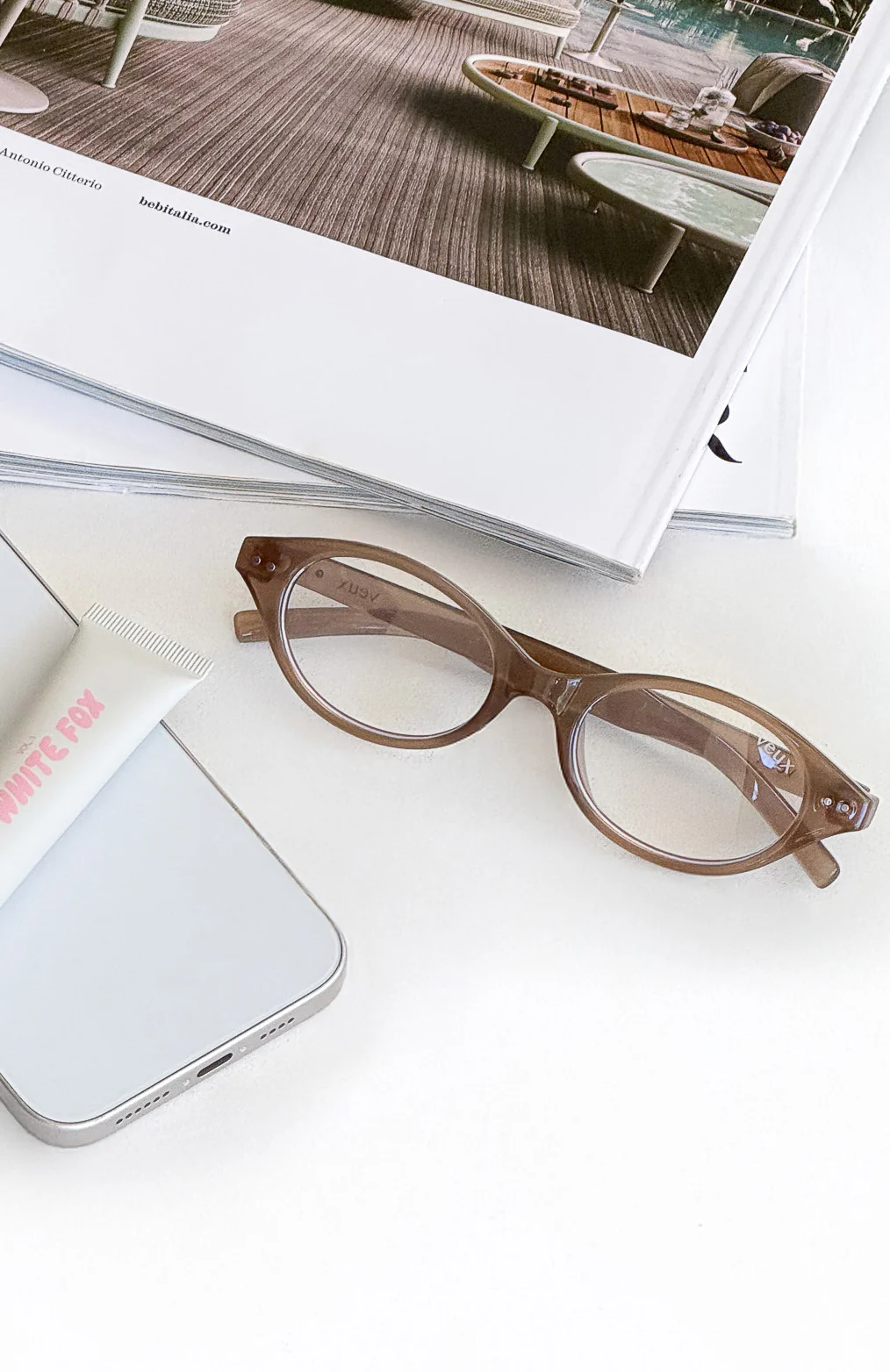 Rayne Blue Light Glasses Biscuit