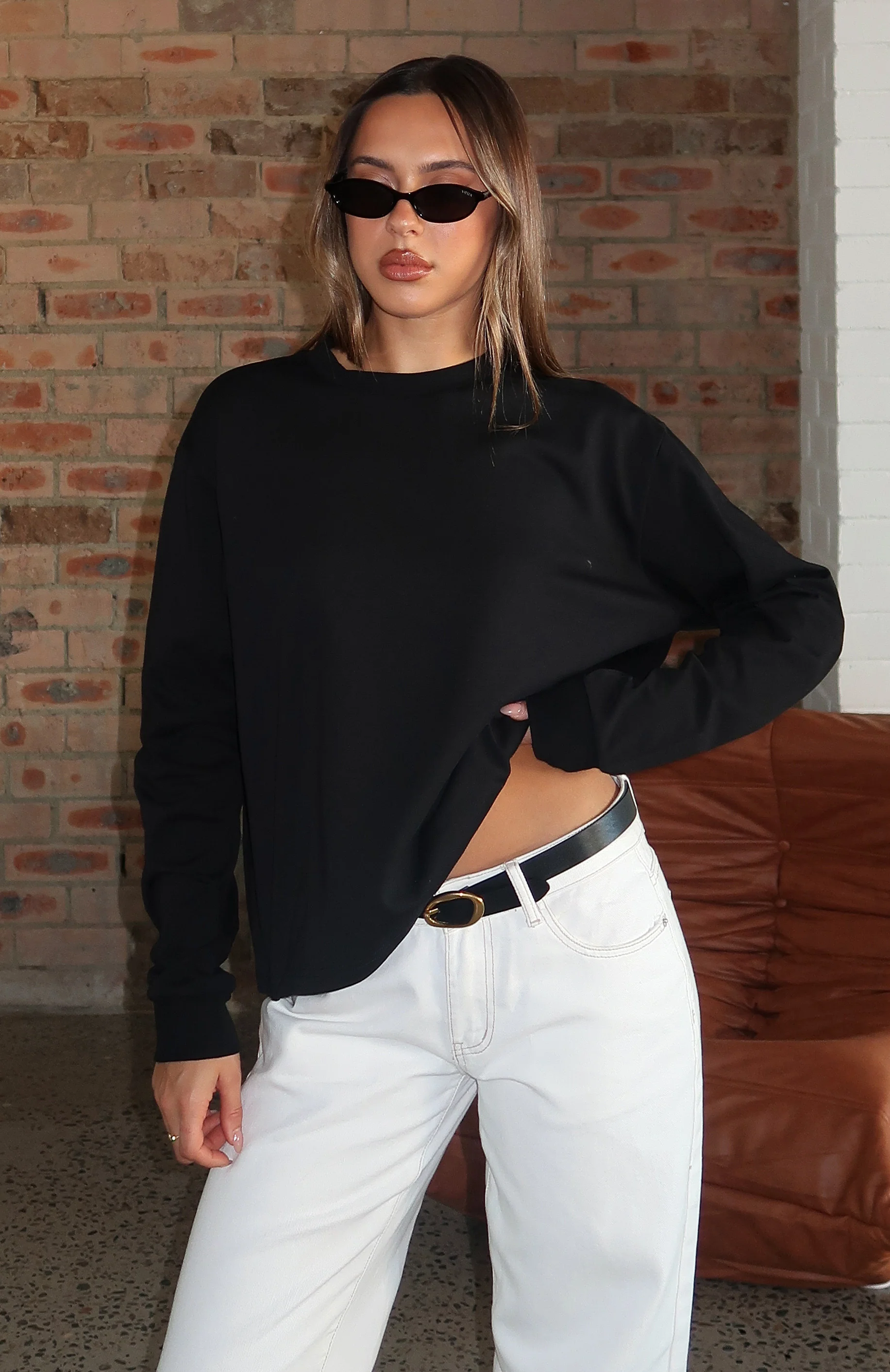 Staying Ahead Long Sleeve Tee Black