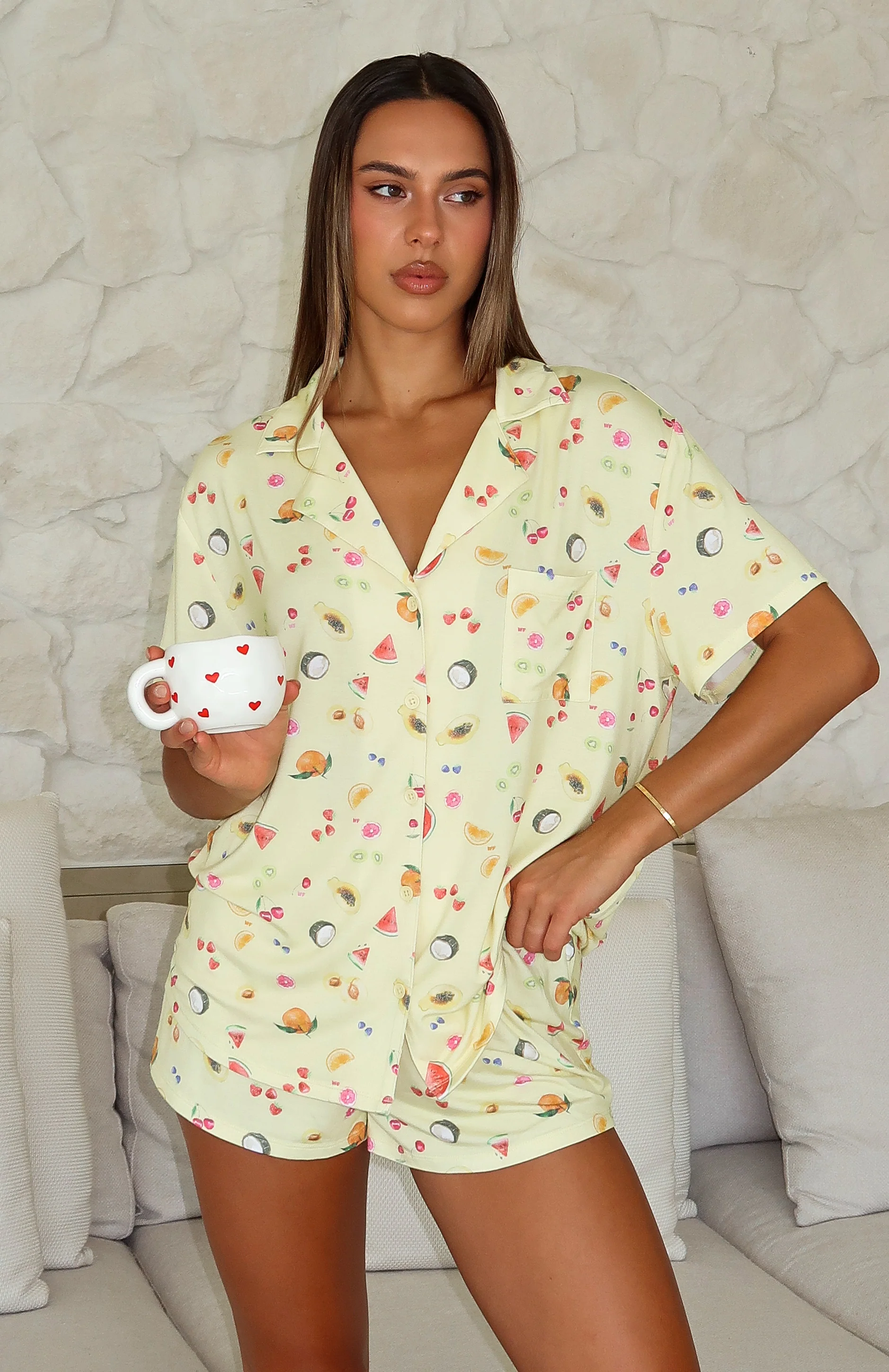 Dreamscape Printed Pyjama Set Fruit Salad