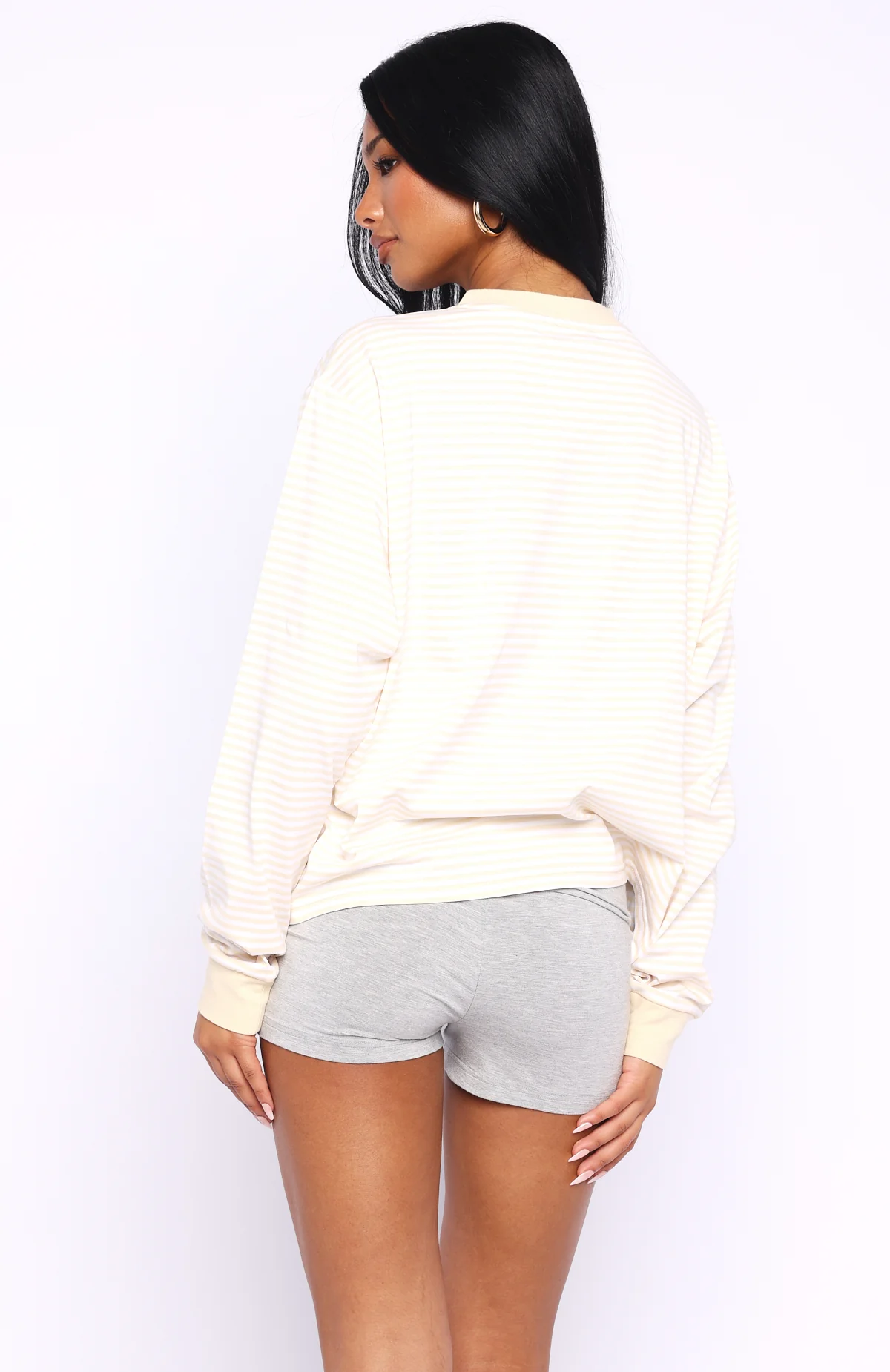 Touchdown Long Sleeve Tee Lemon Stripe