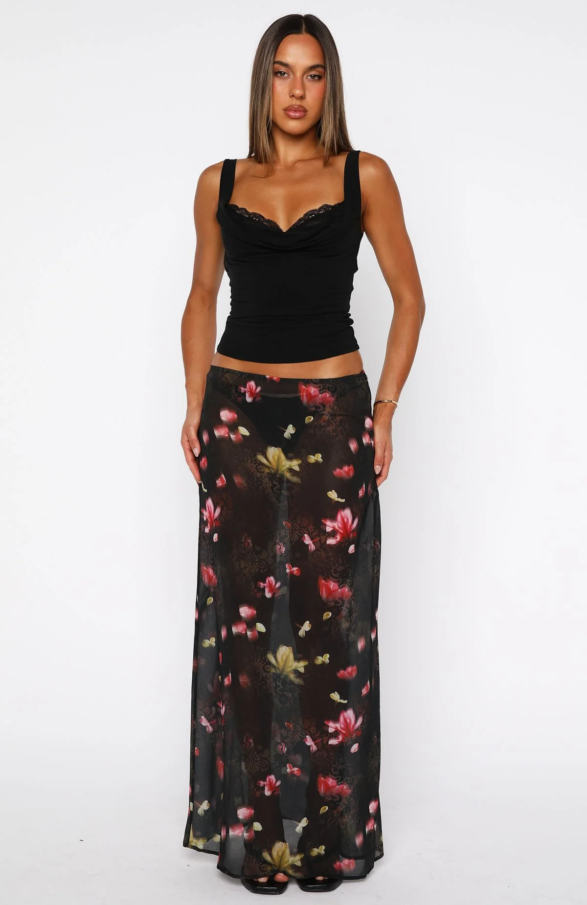 Sunday Strolls Maxi Skirt Lace And Bloom