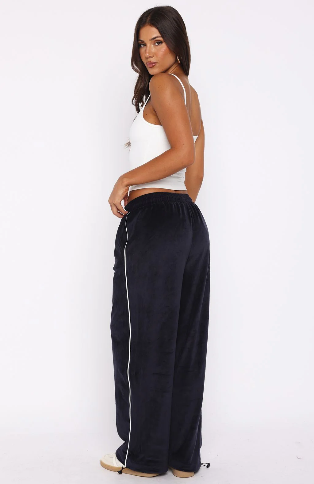 Soul Fire Velour Pants Navy