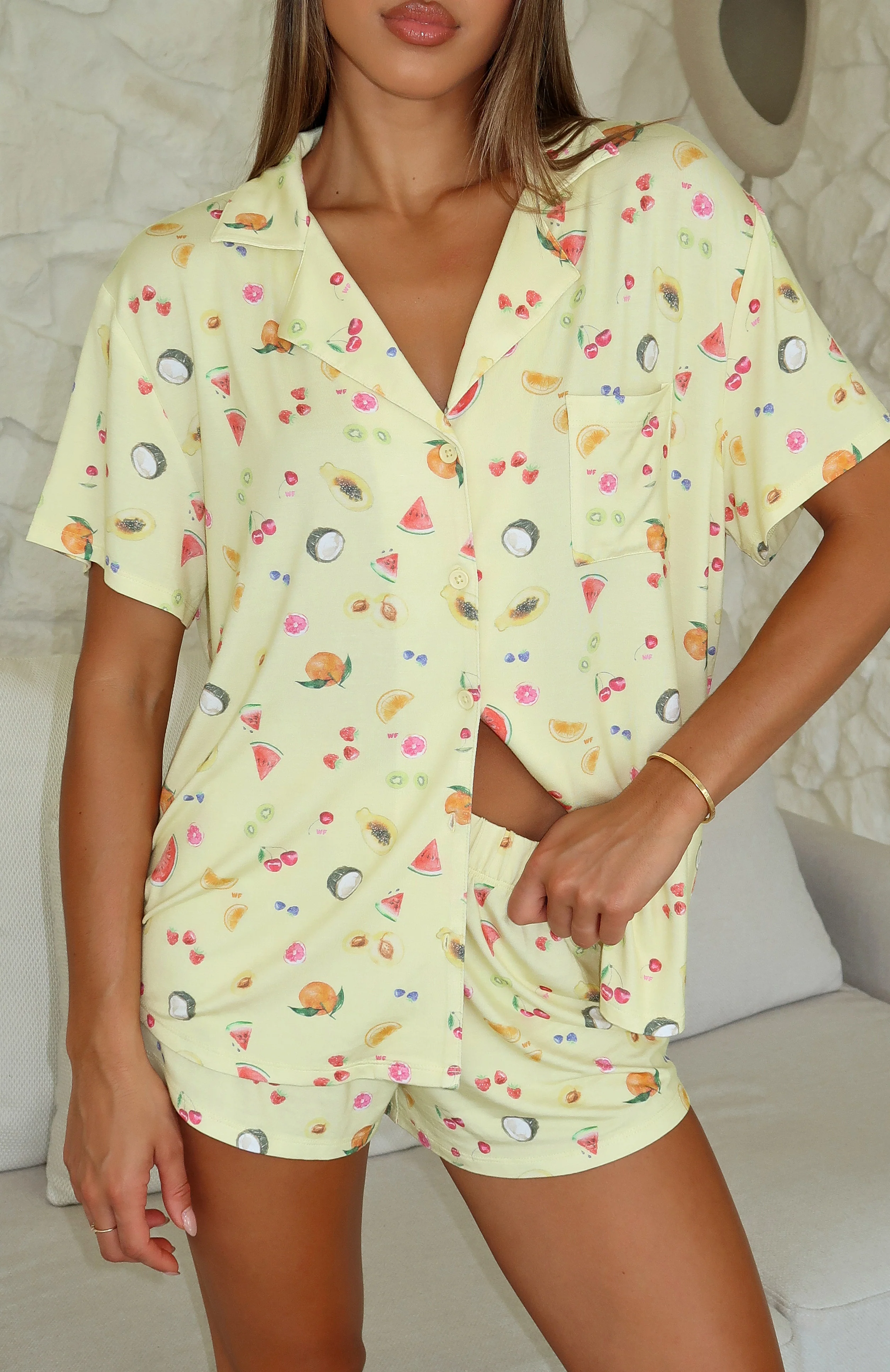 Dreamscape Printed Pyjama Set Fruit Salad
