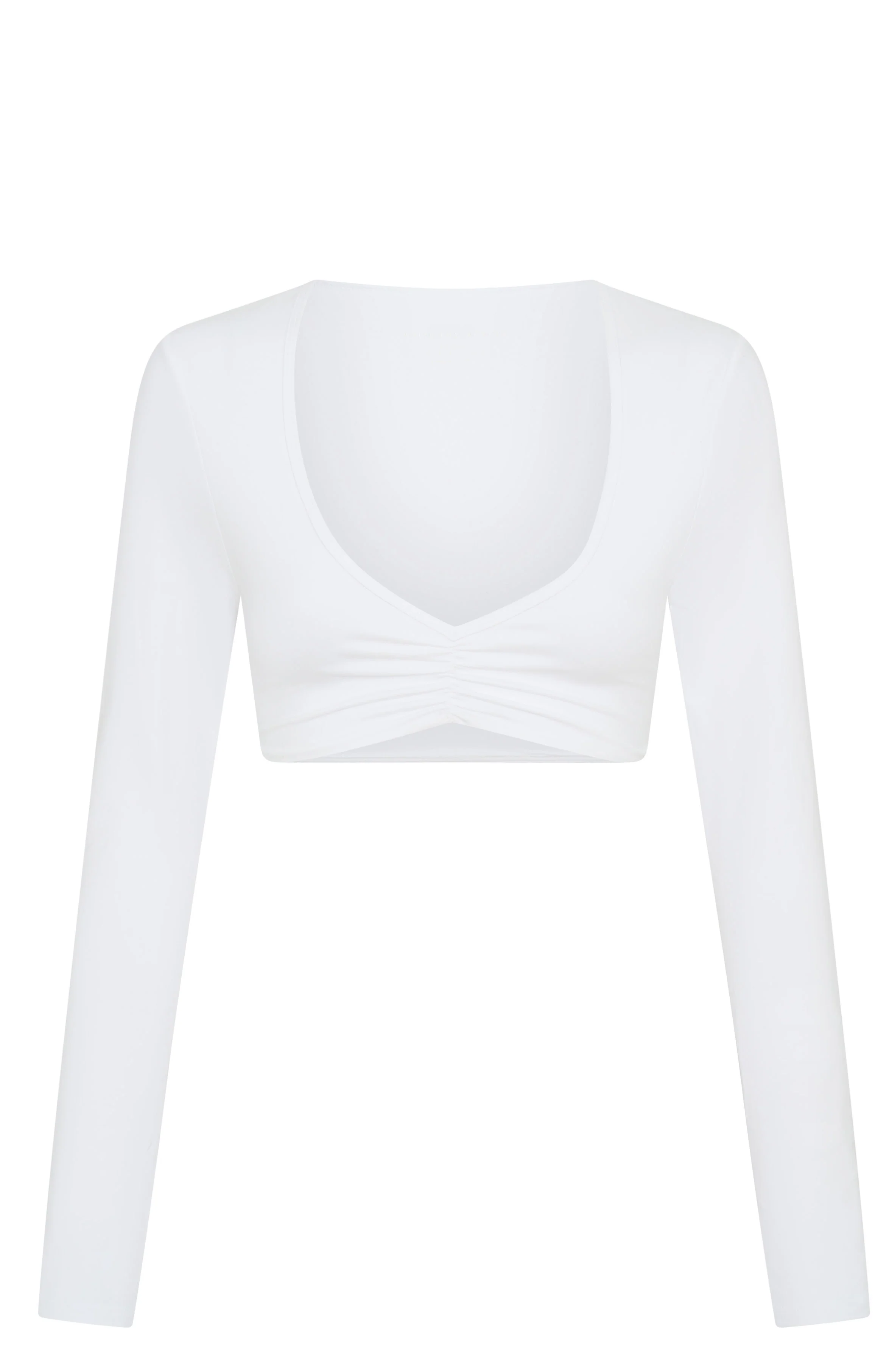 Sync Long Sleeve Crop White