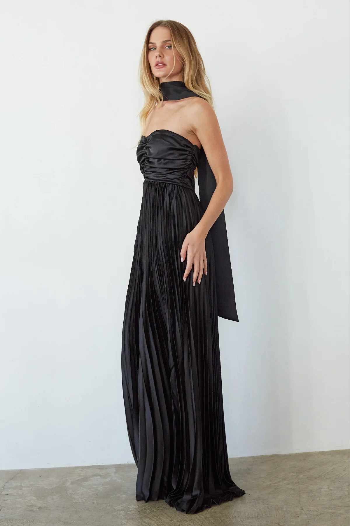 River Plisse Maxi Dress