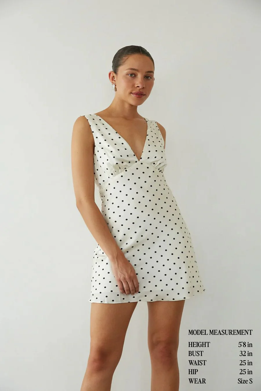 Annie Polka Dot Satin Mini Dress