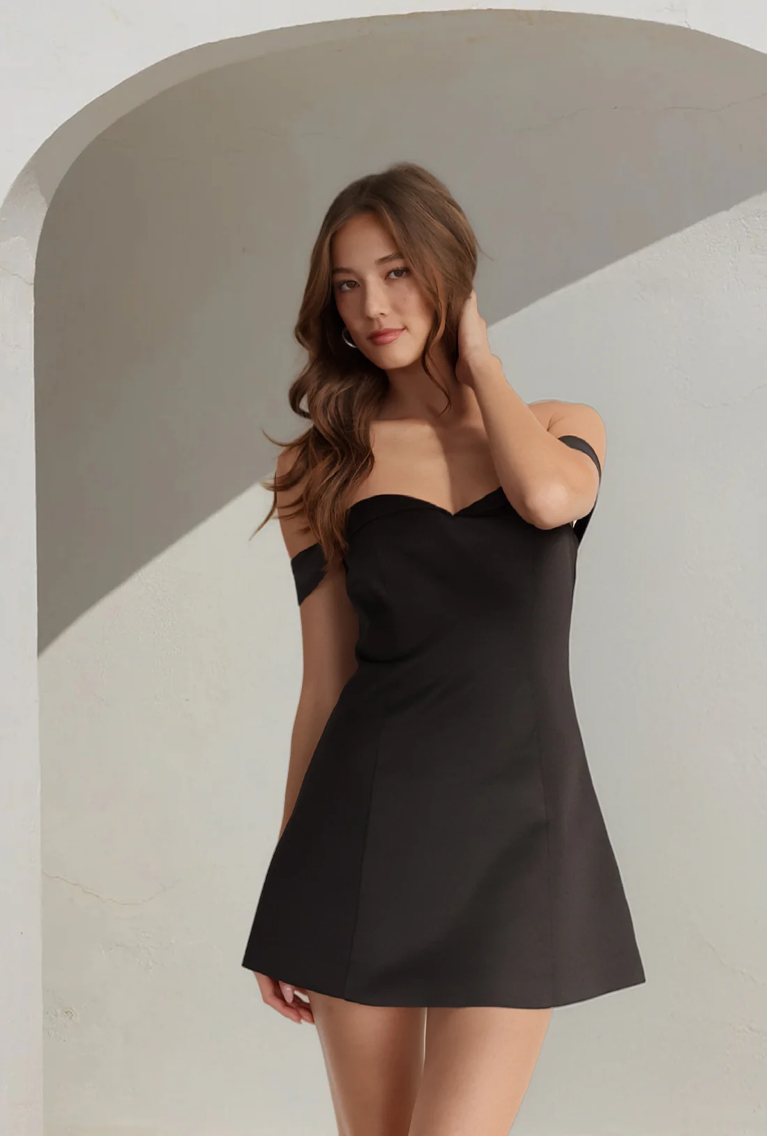 Roman Off The Shoulder Mini Dress