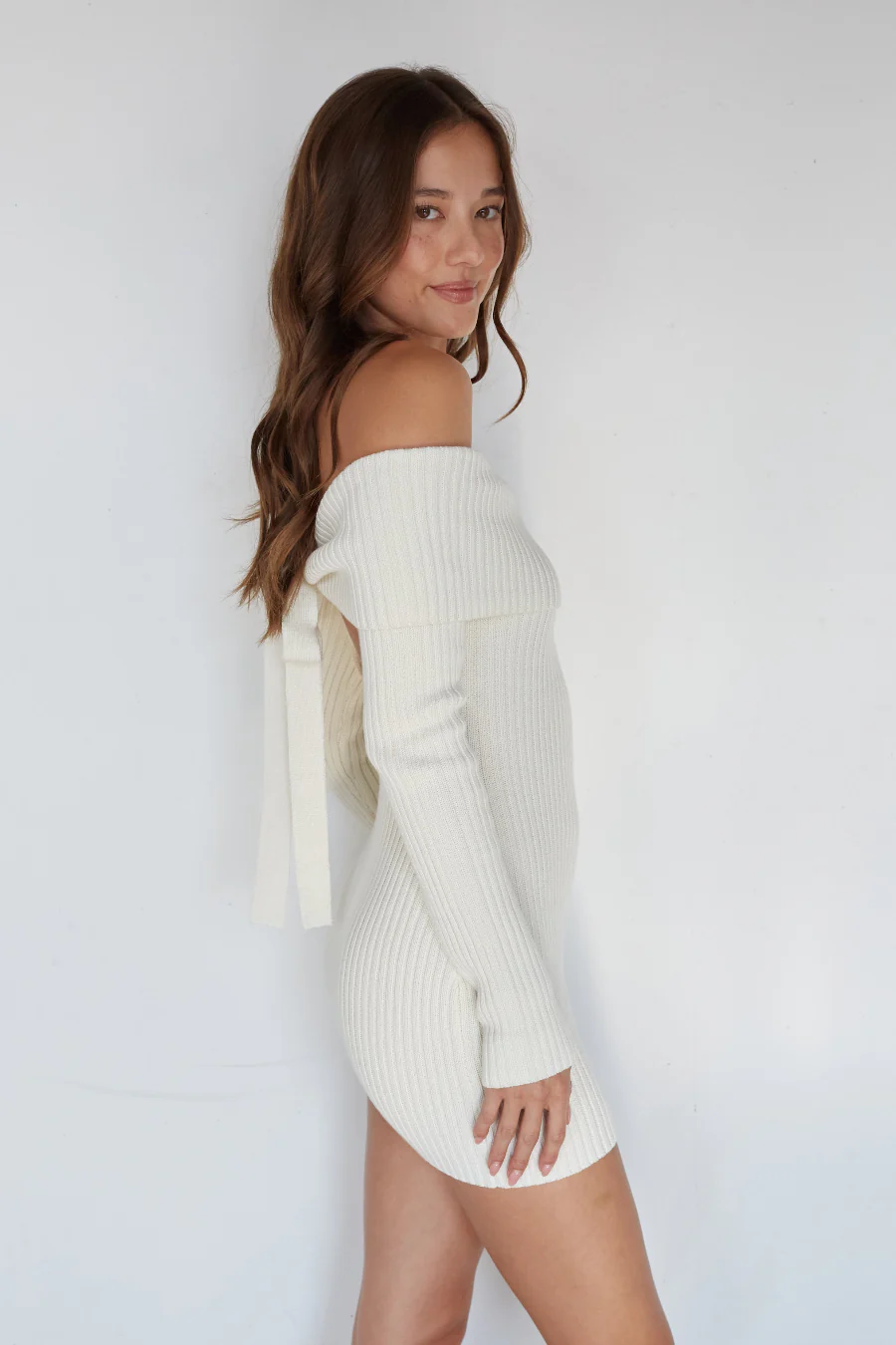 Zara Foldover Sweater Mini Dress