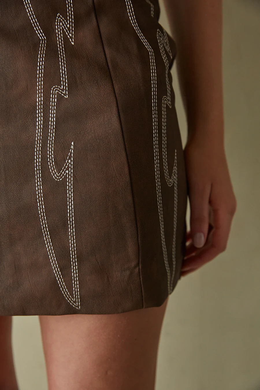 Royce Faux Leather Mini Dress