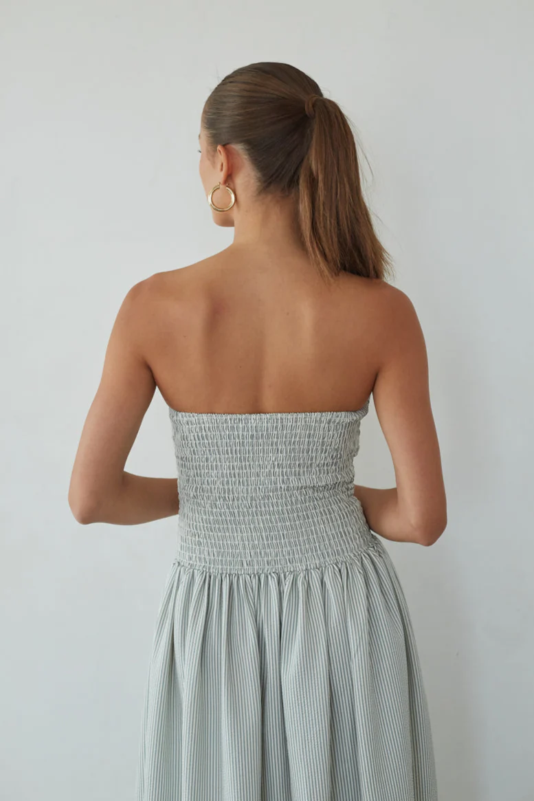 Elara Striped Maxi Dress