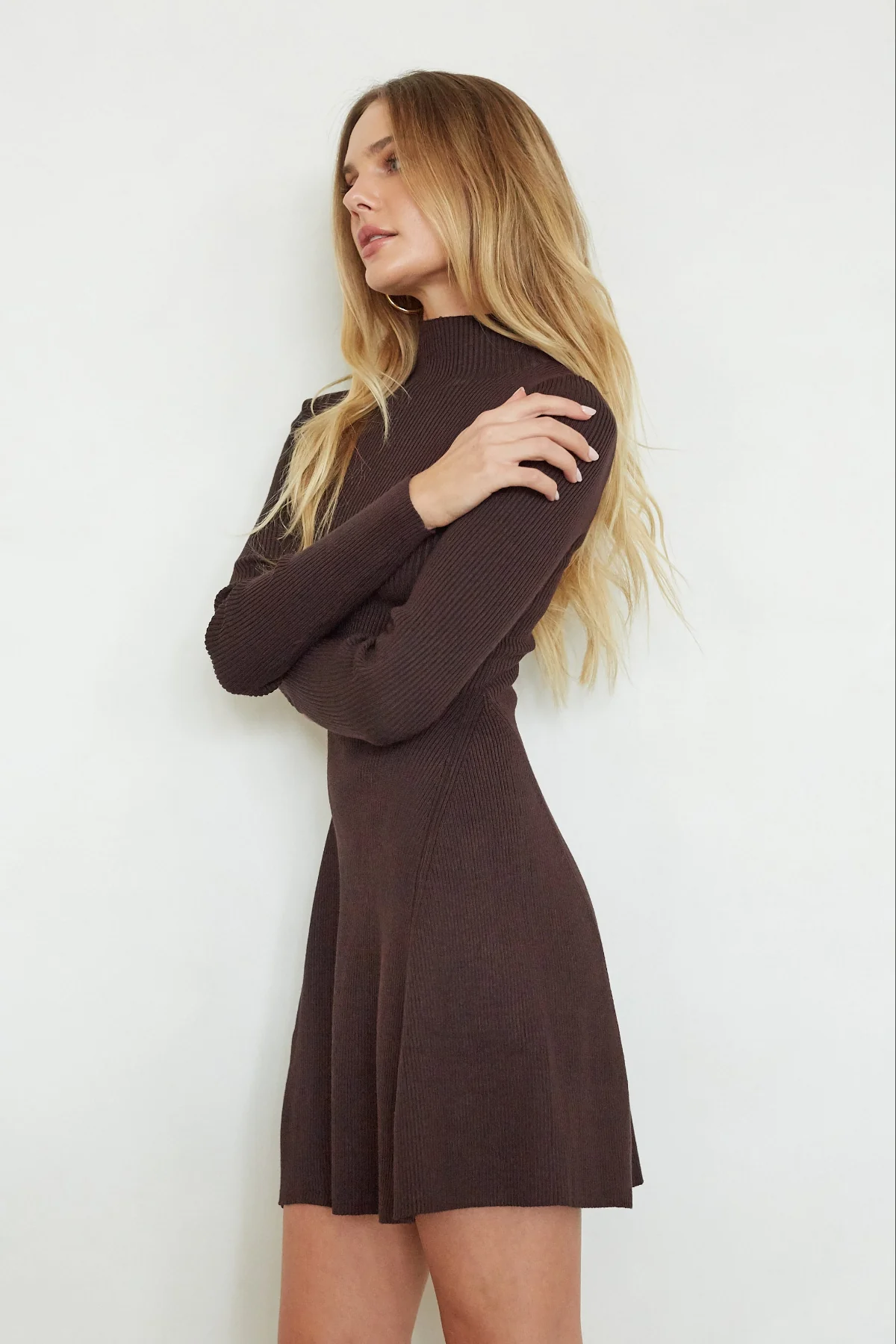 Millie Knit Turtleneck Mini Dress