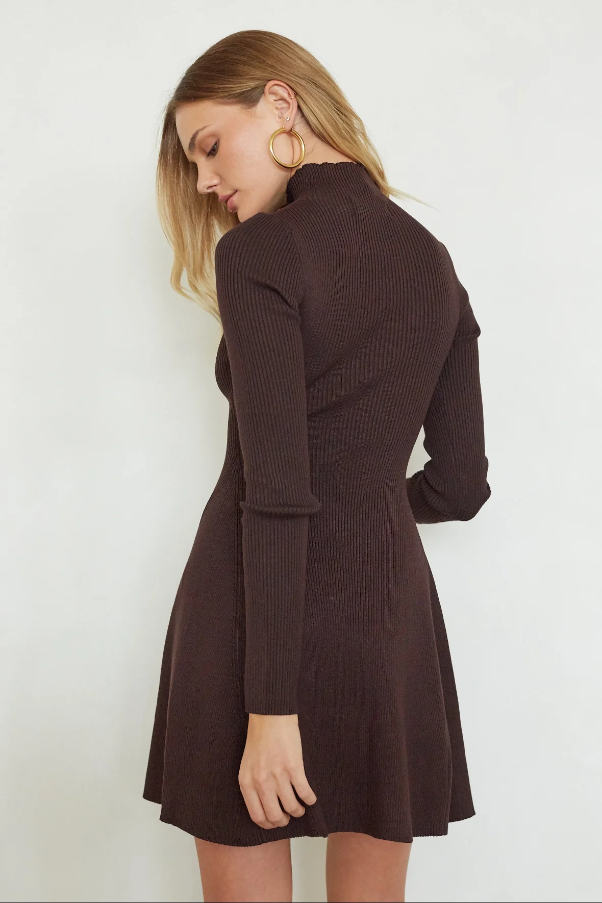 Millie Knit Turtleneck Mini Dress