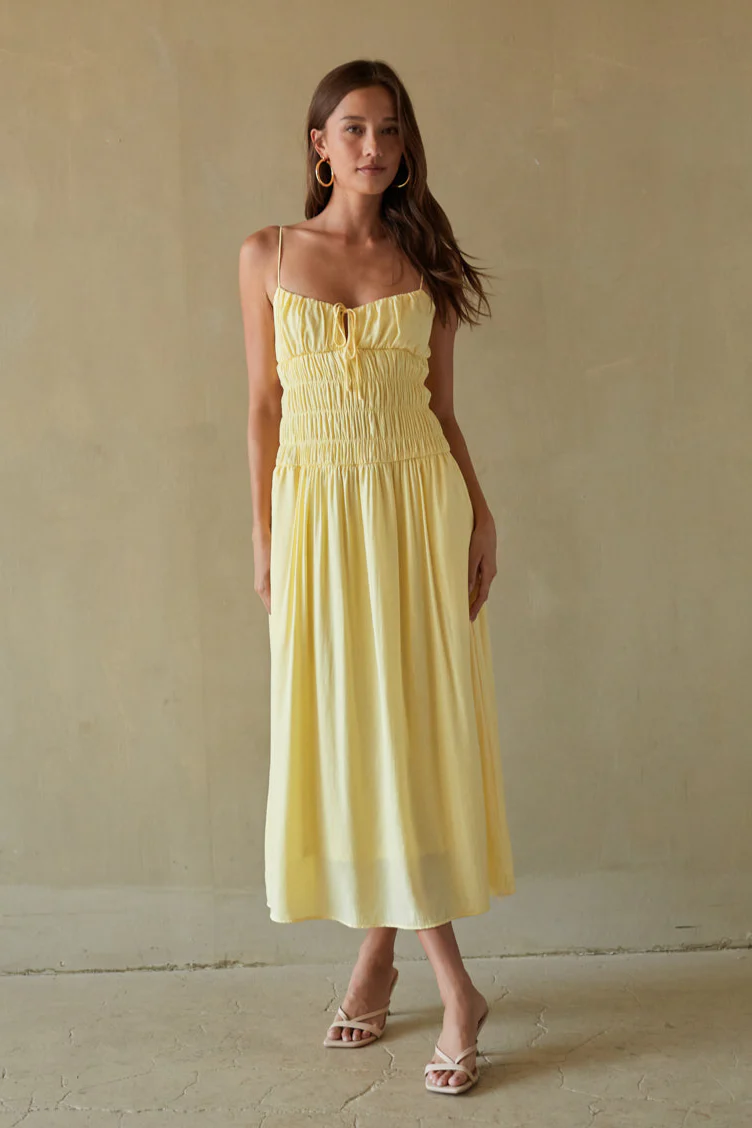 Roxana Smocked Midi Dress