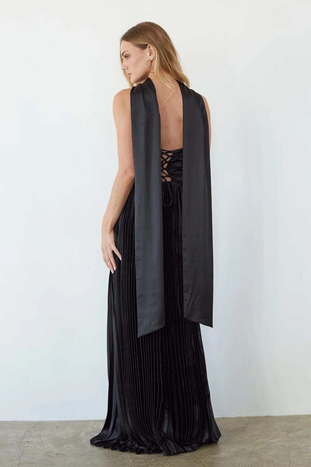 River Plisse Maxi Dress