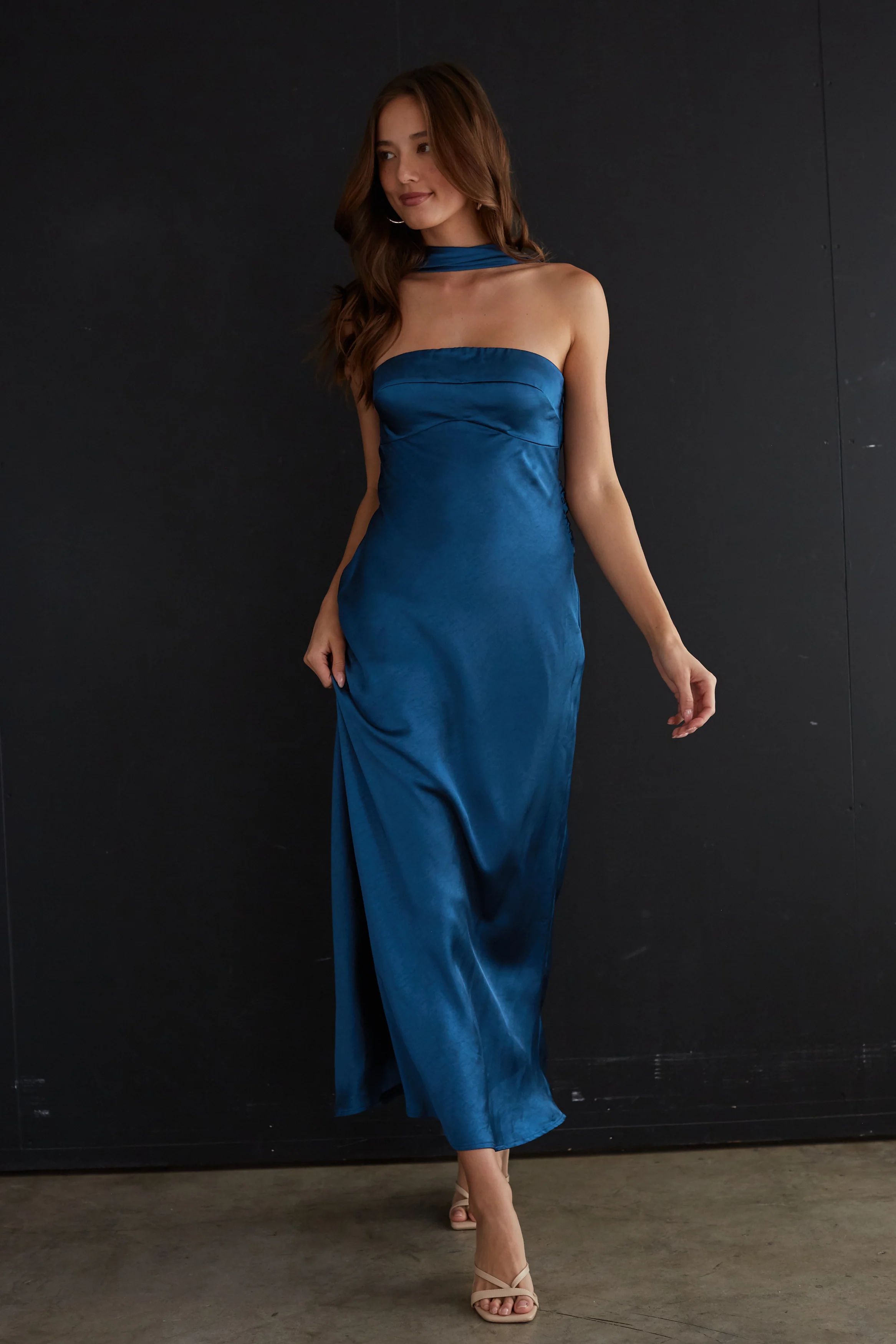 Erin Satin Maxi Dress