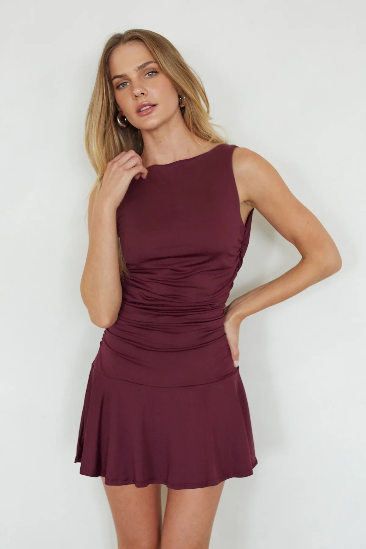 Liza Cowl Back Mini Dress