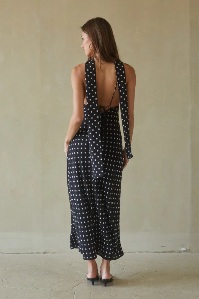 Dovie Polka Dot Midi Dress