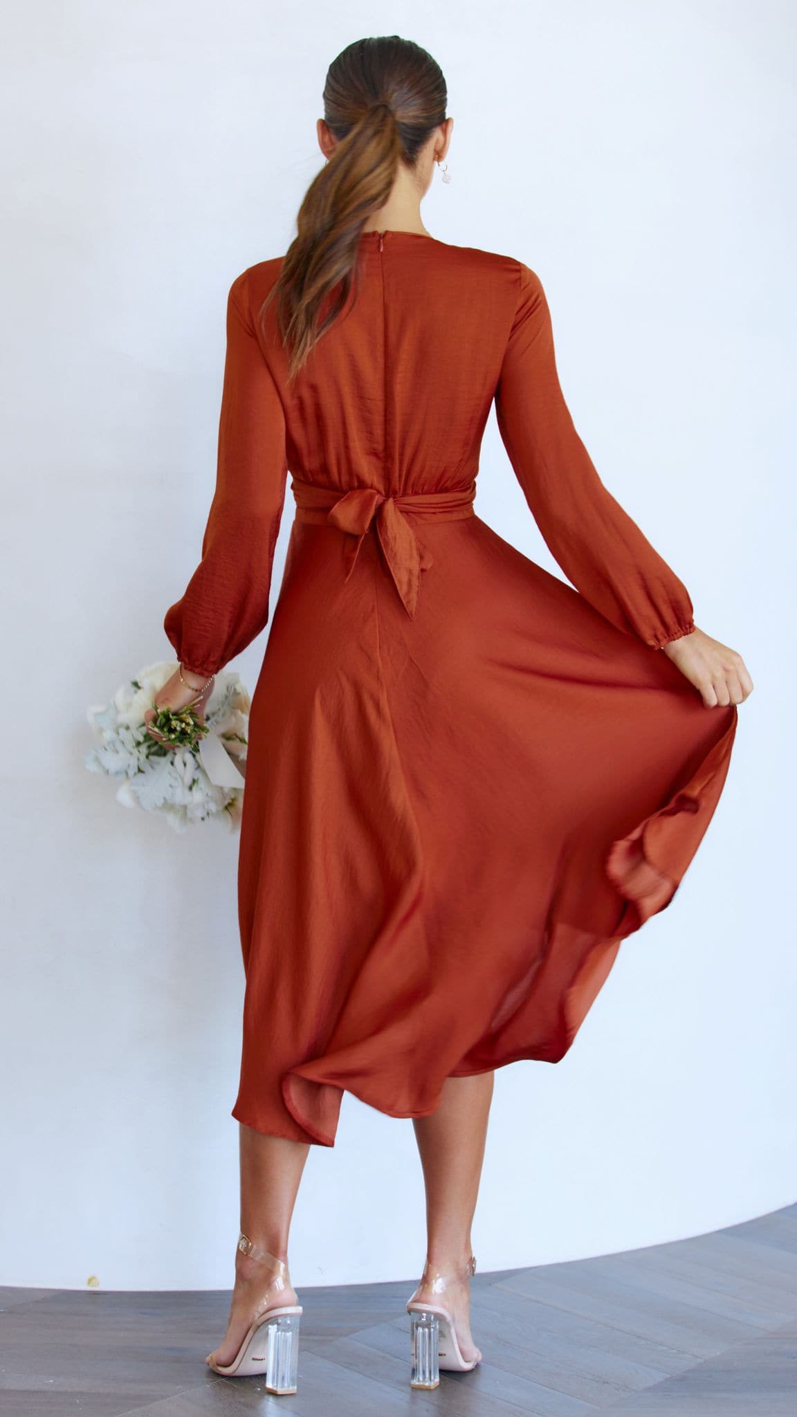 Starry Nights Dress - Rust