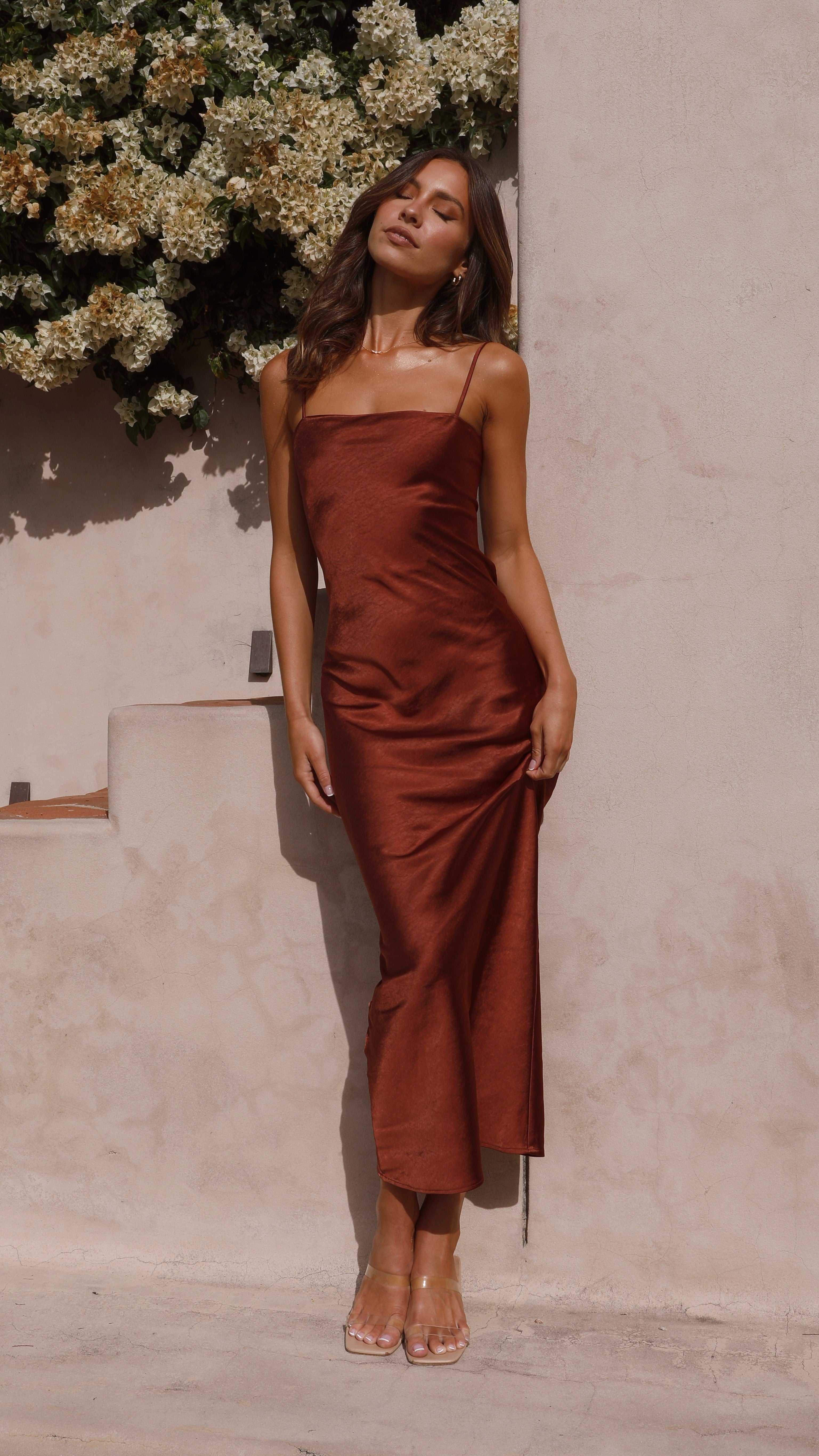 Keira Maxi Dress - Rust