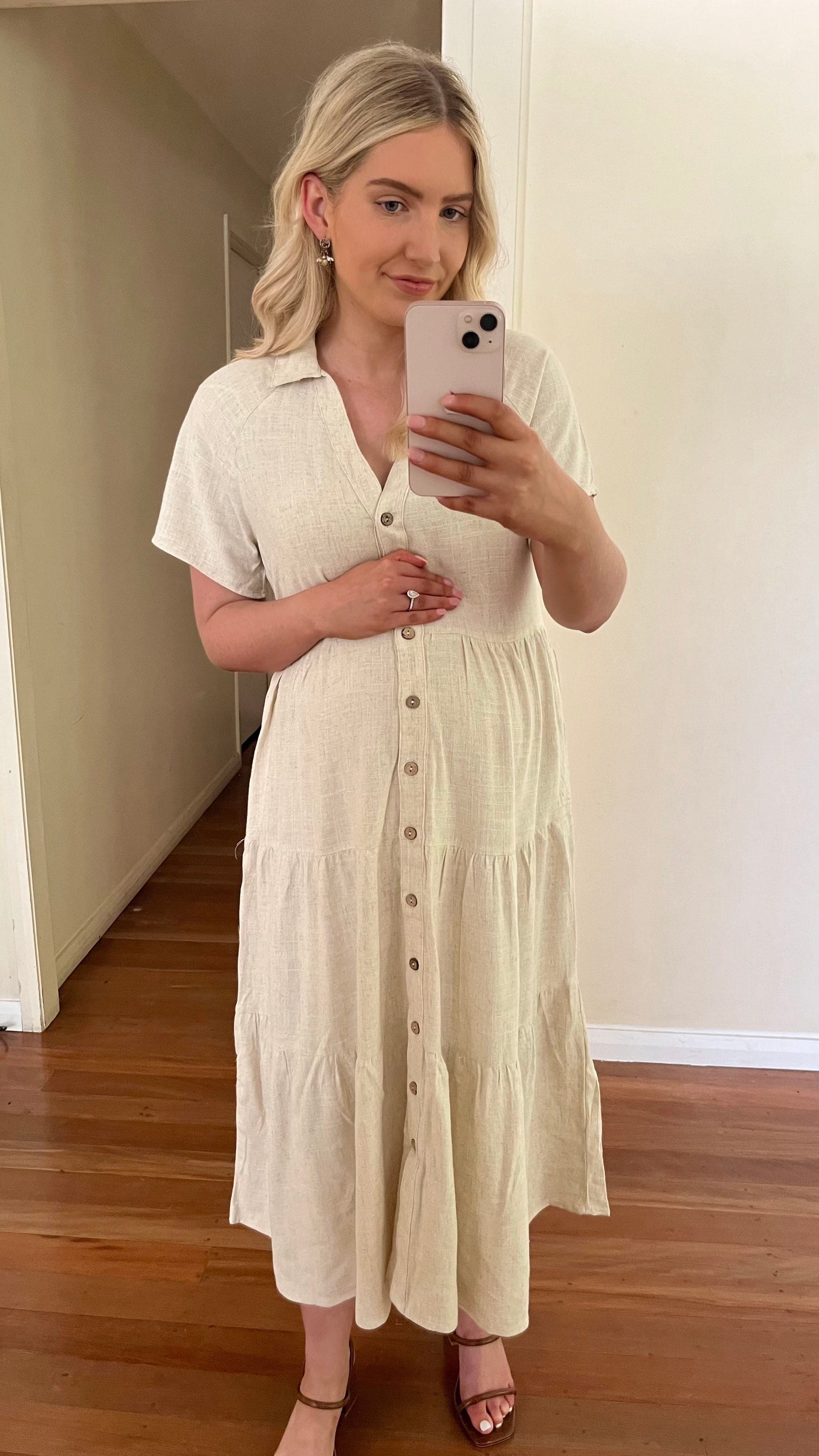 Kimberly Midi Dress - Natural